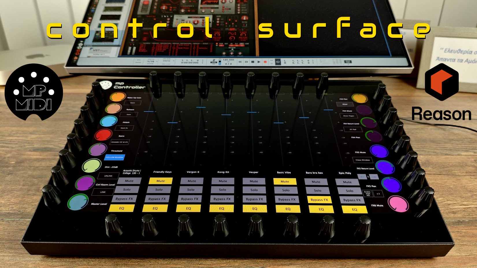 MP Controller used as a Reason Studios control surface