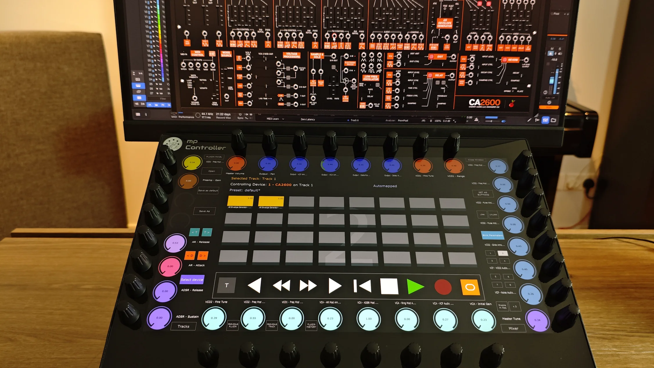 MP Controller hardware control of Studio One audio effects