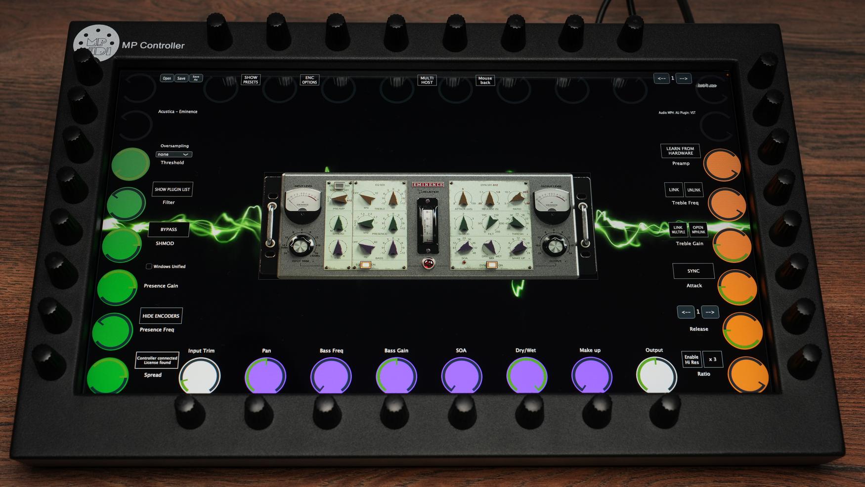 Acustica Audio Eminence plugin on MP Controller