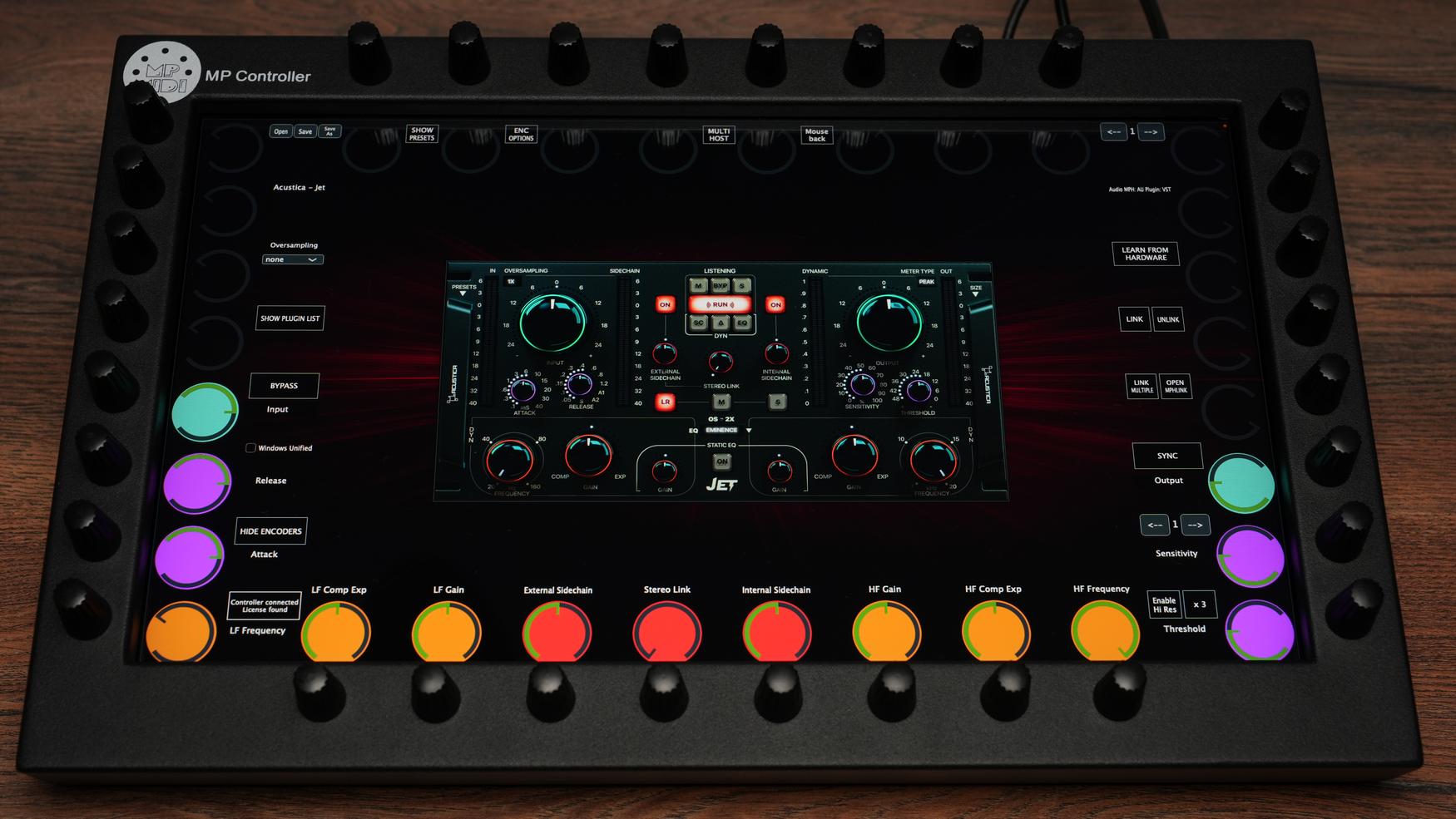 Acustica Audio Jet plugin on MP Controller