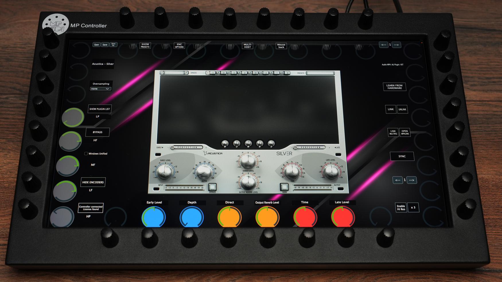 Acustica Audio Silver plugin on MP Controller
