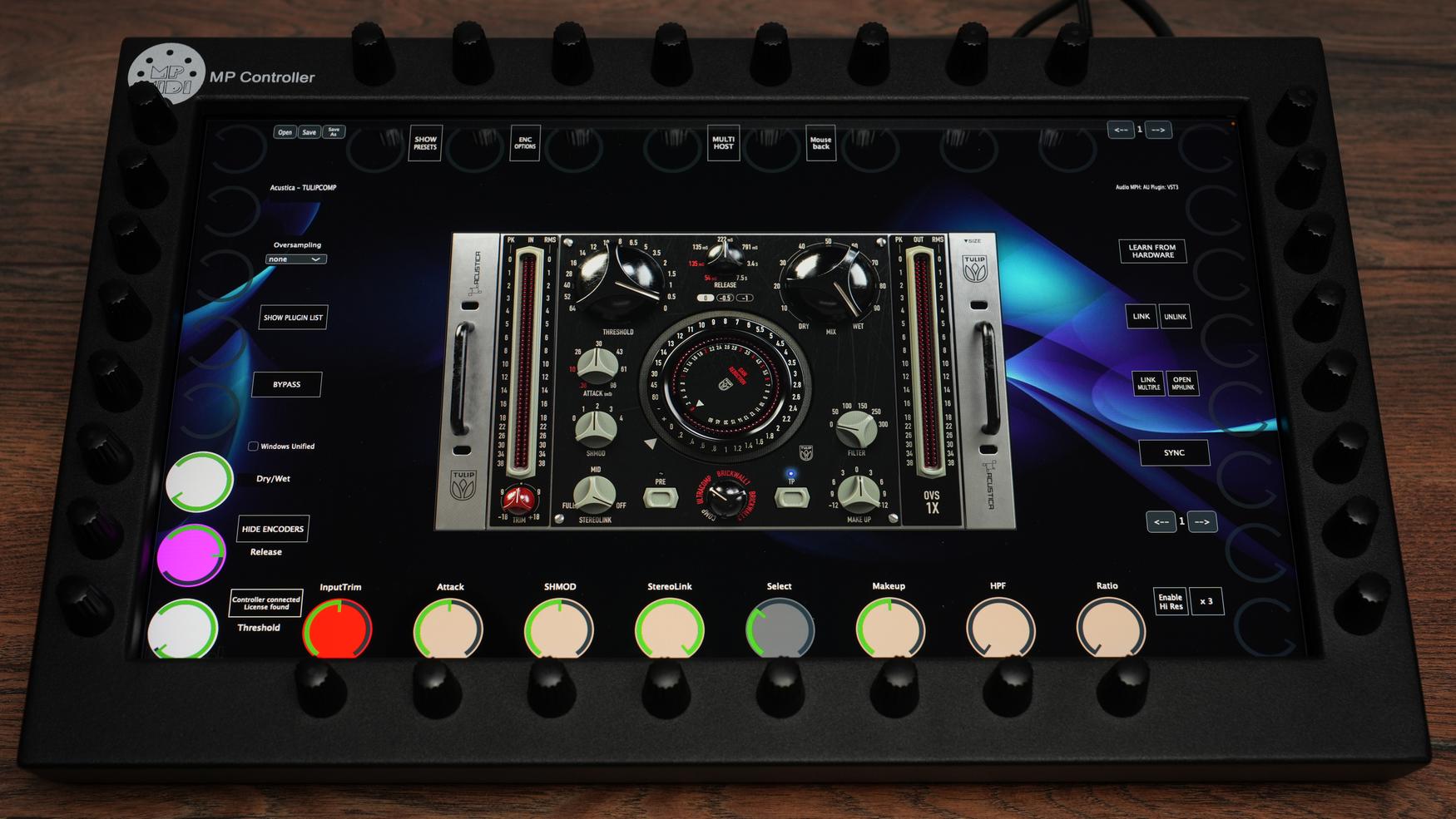 Acustica Audio Tulip plugin on MP Controller