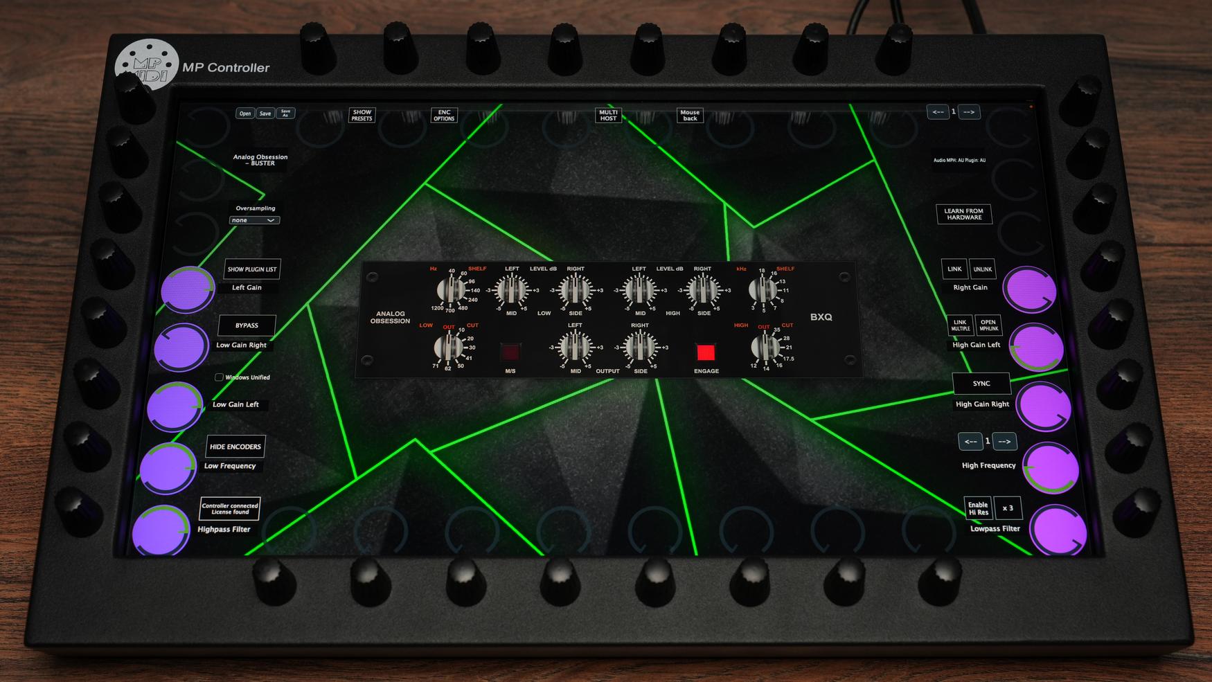 Analog Obsession BXQ on MP MIDI Controller with dedicated frequency control