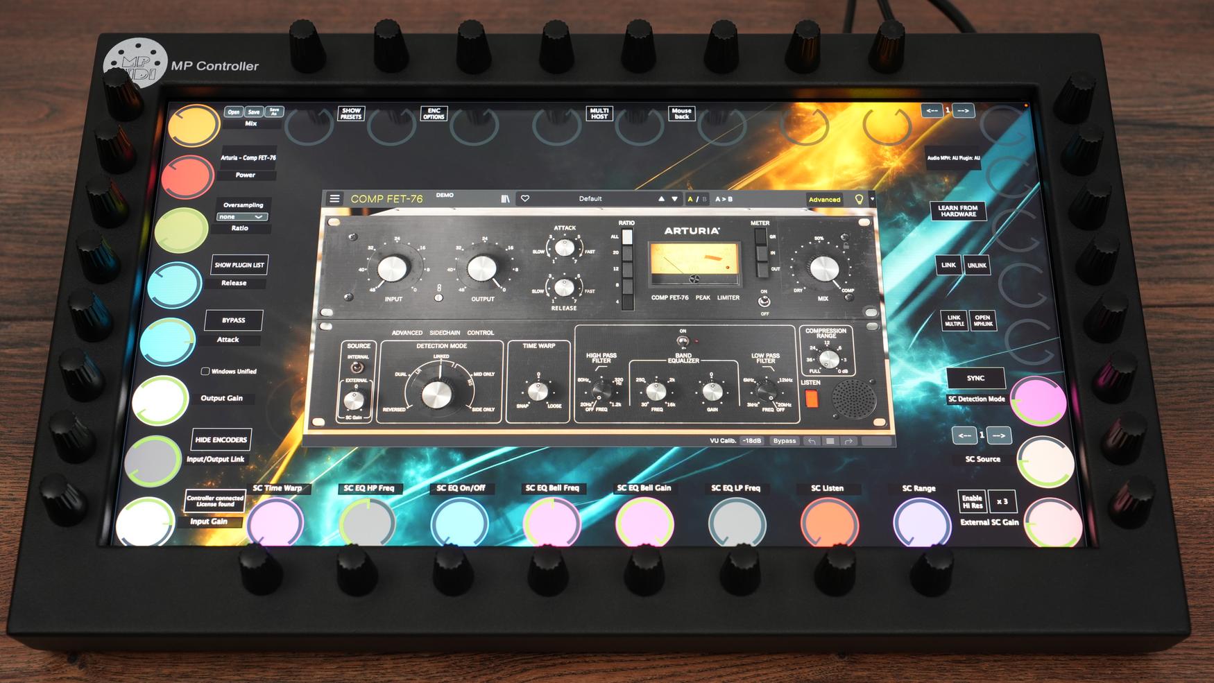 Arturia Comp FET-76 plugin on MP Controller