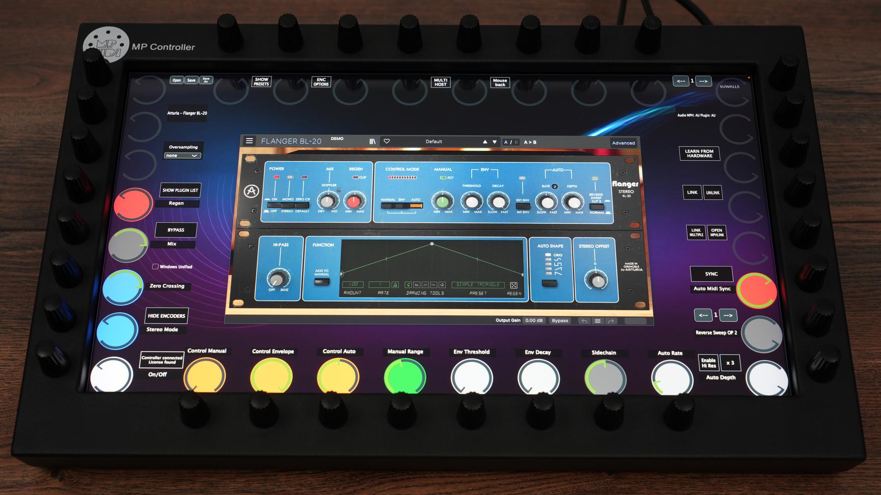 Arturia Flanger BL-20 plugin on MP Controller