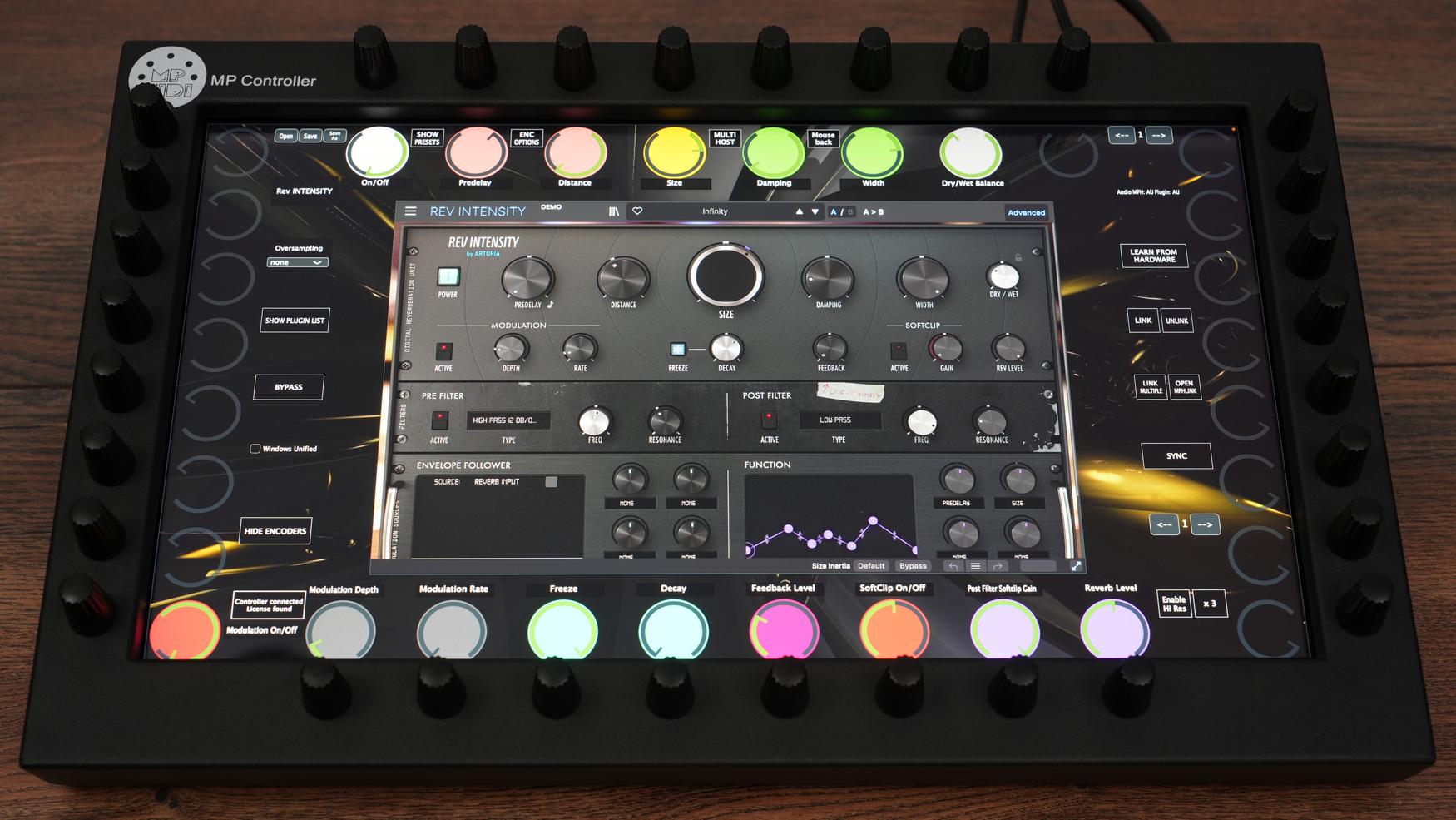 Arturia Rev INTENSITY plugin on MP Controller