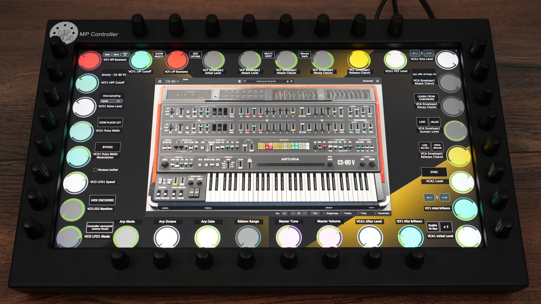 Arturia CS-80 V plugin on MP Controller