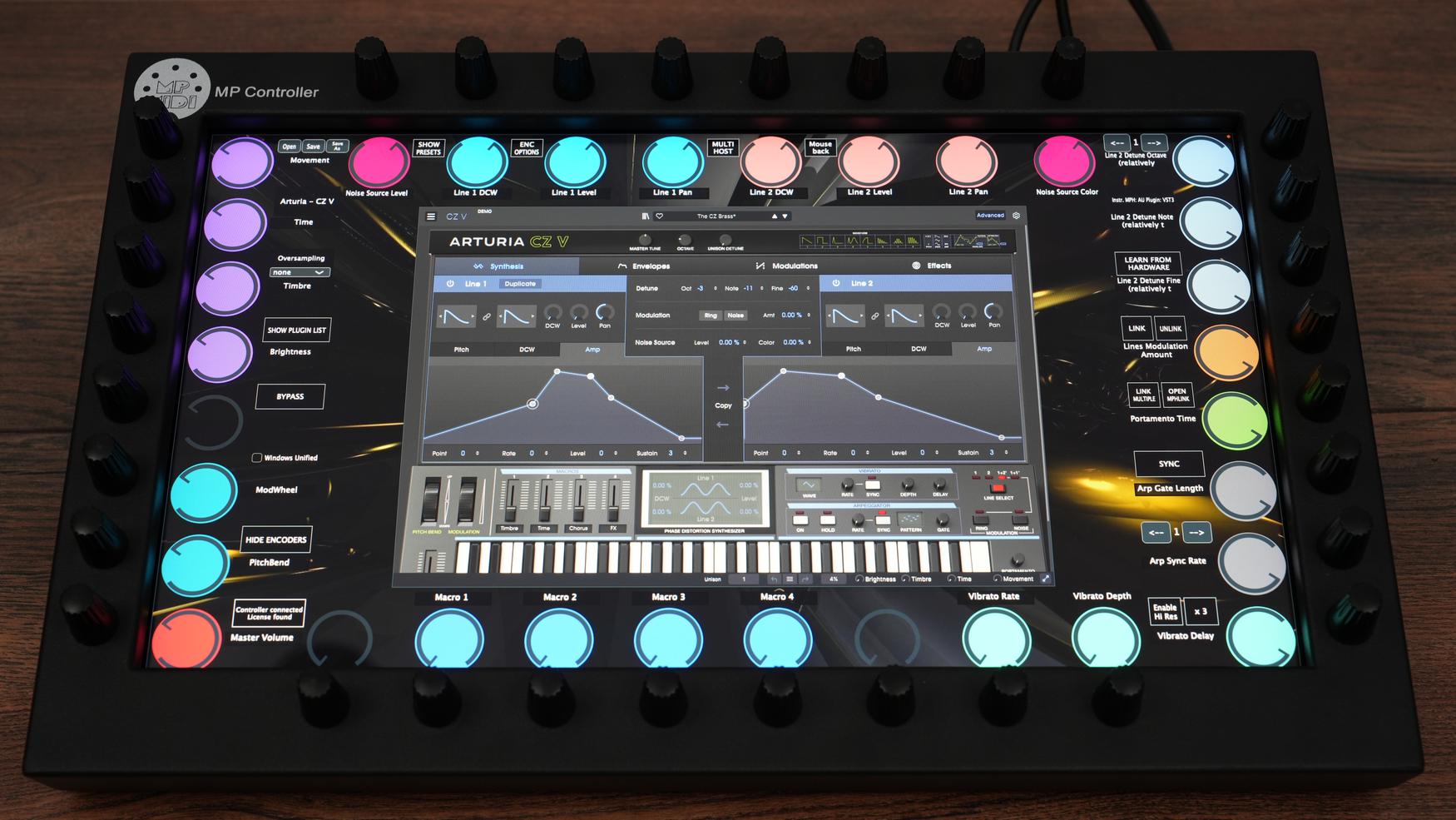 Arturia CZ V plugin on MP Controller