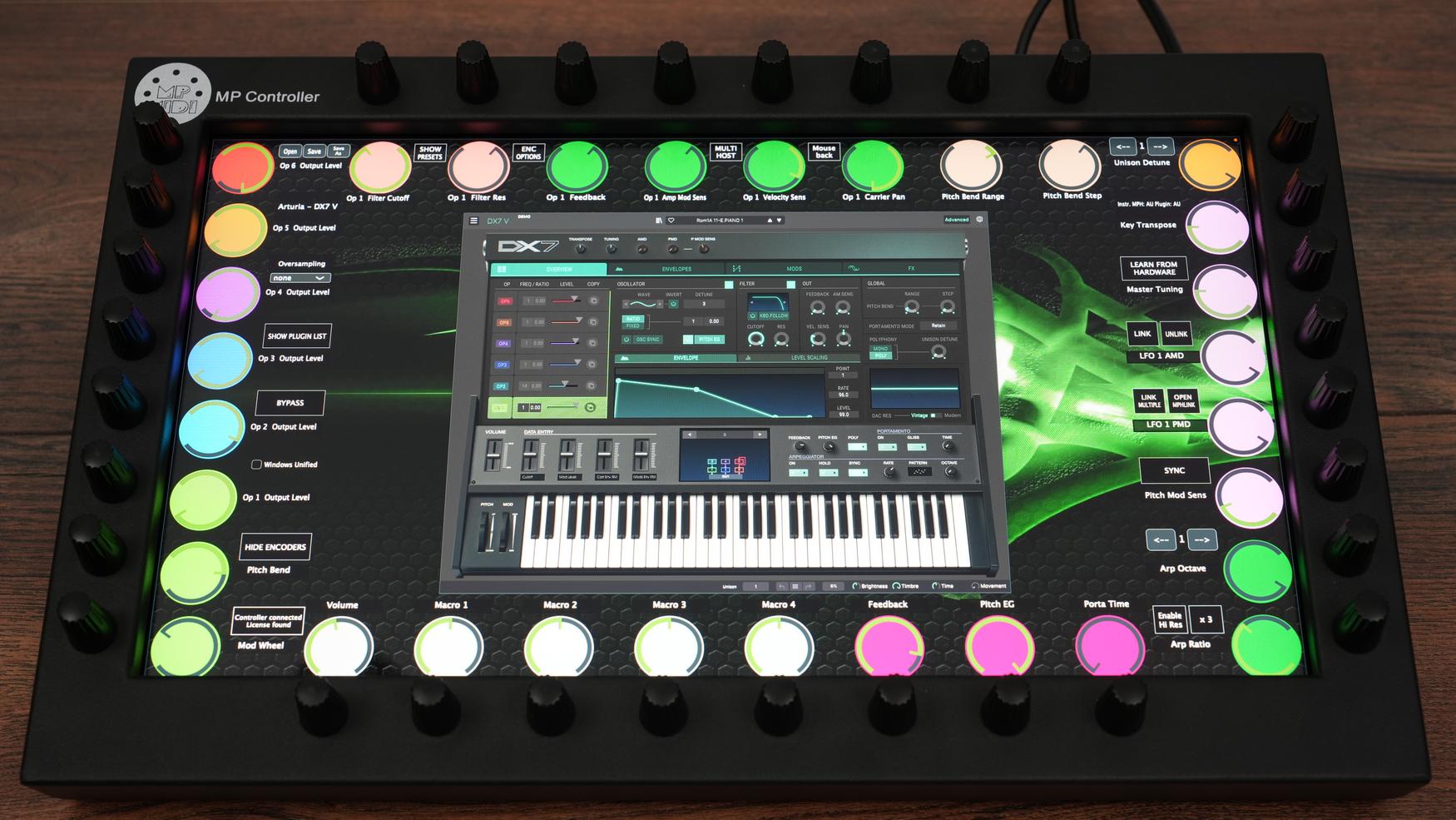 Arturia DX7 V plugin on MP Controller