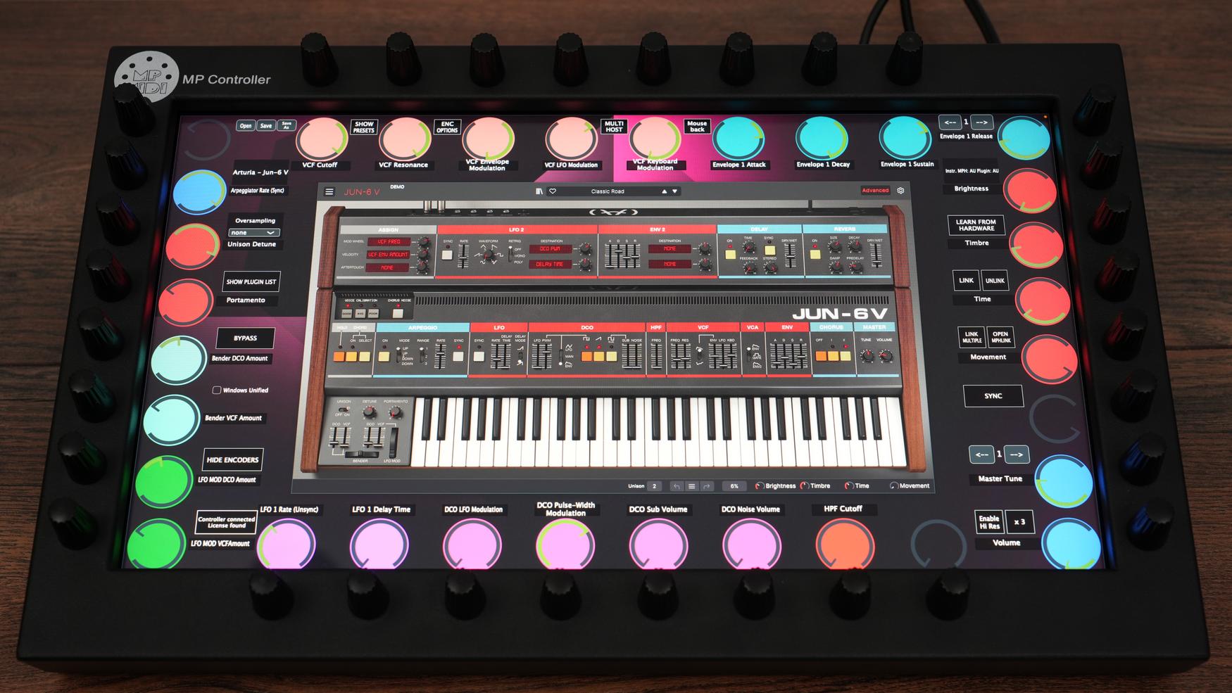 Arturia Jun-6 V plugin on MP Controller