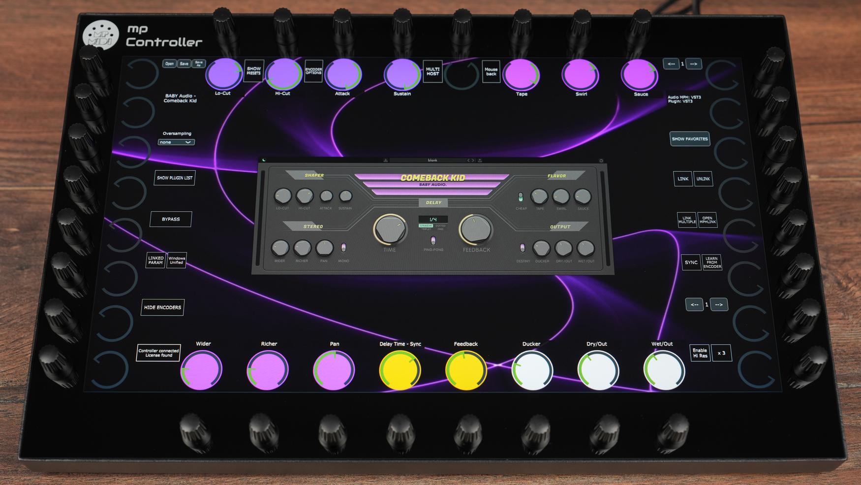 Baby Audio Comeback Kid plugin on MP Controller