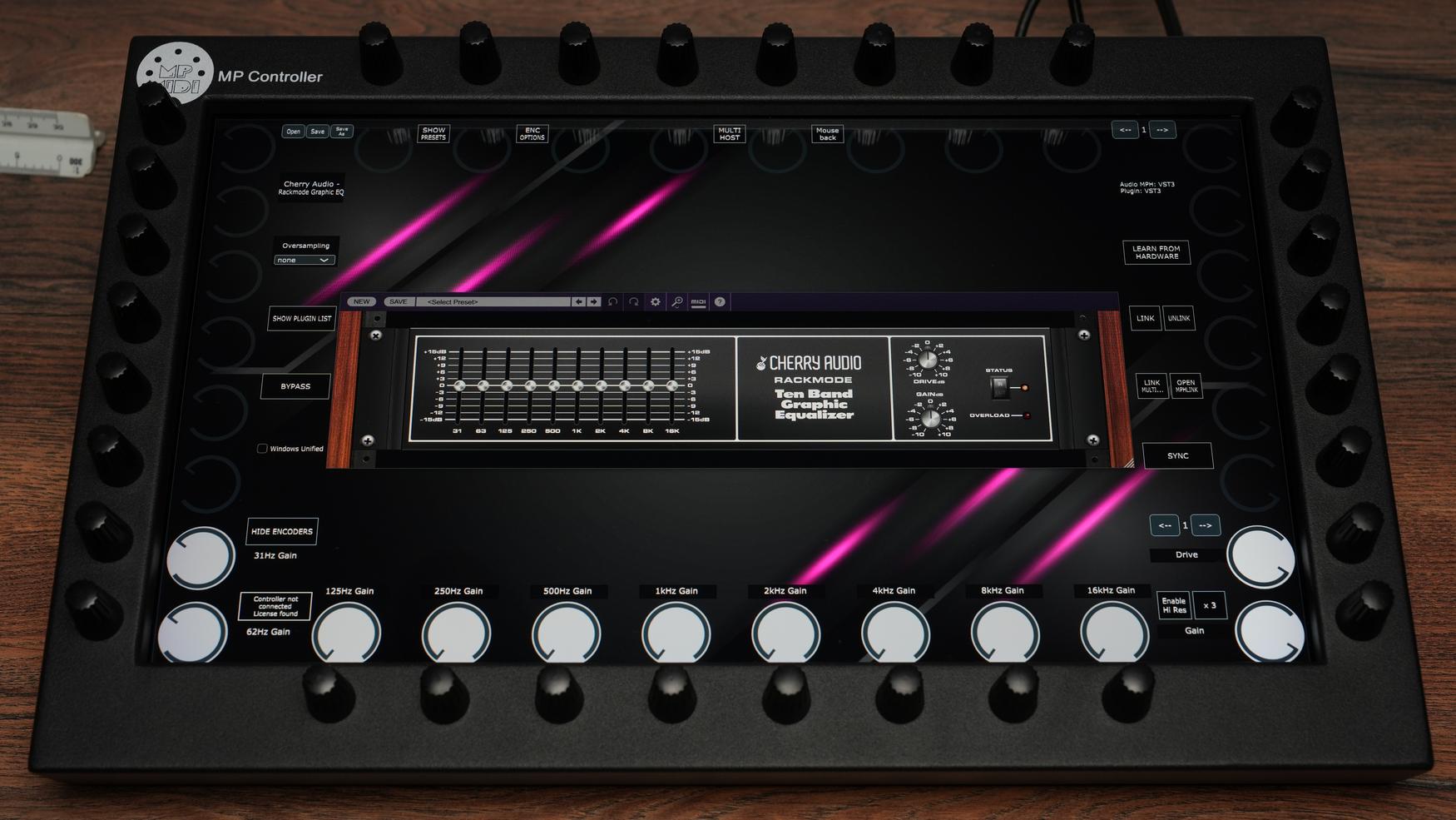 Cherry Audio Rackmode Ten-Band Graphic Equalizer on MP Controller