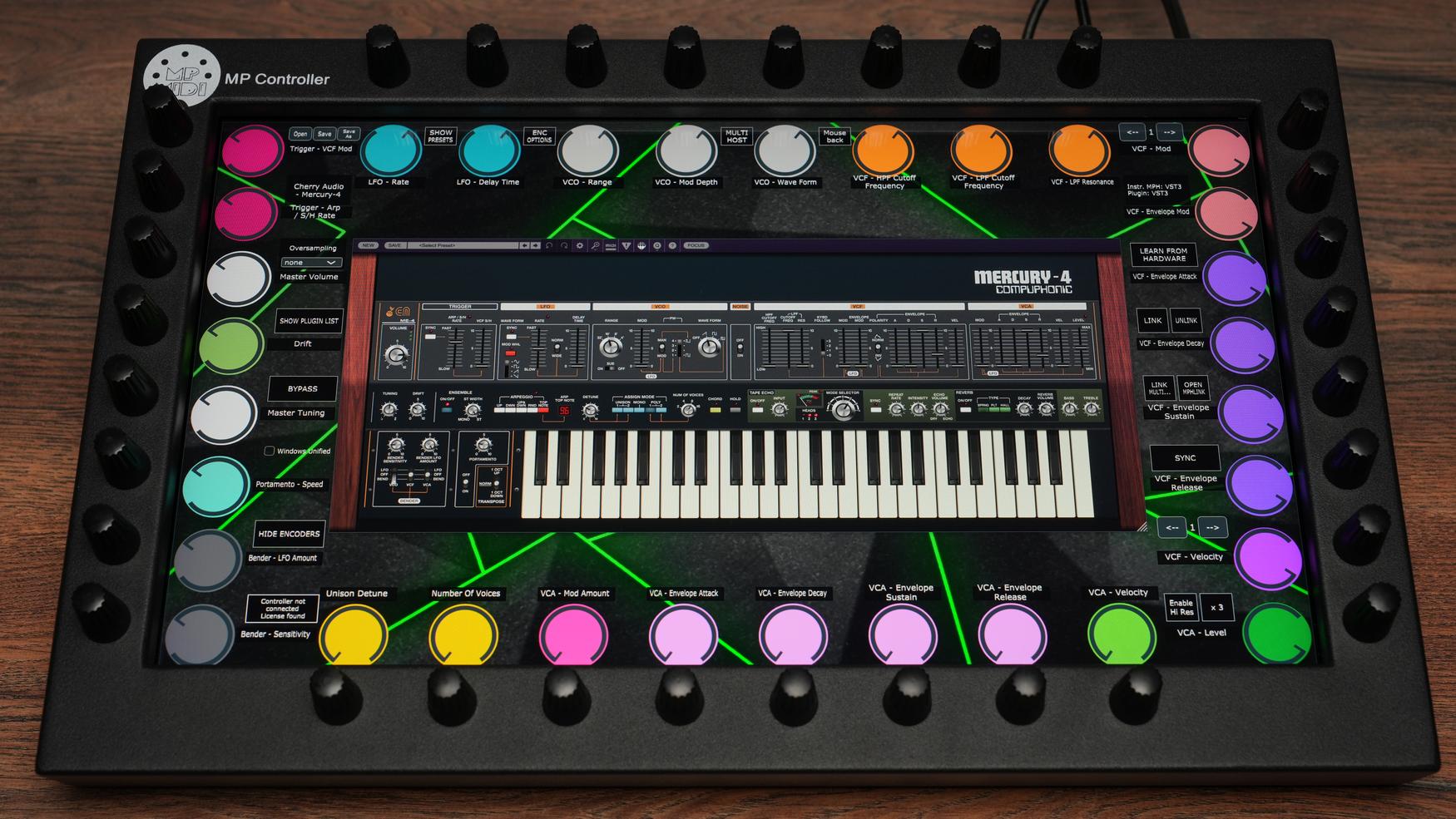 Cherry Audio Mercury-4 on MP Controller