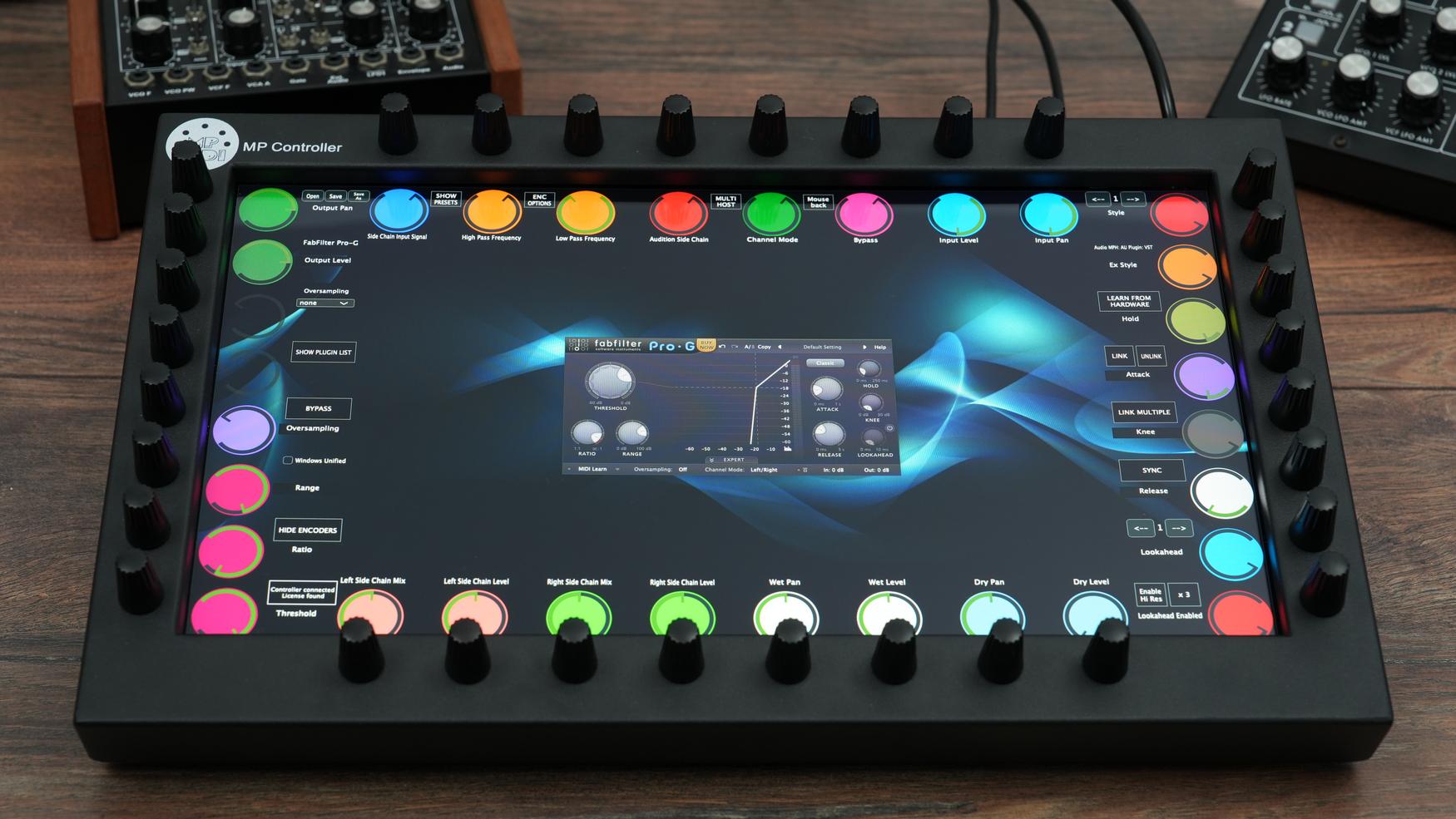 FabFilter Pro-G gate expander plugin on MP Controller
