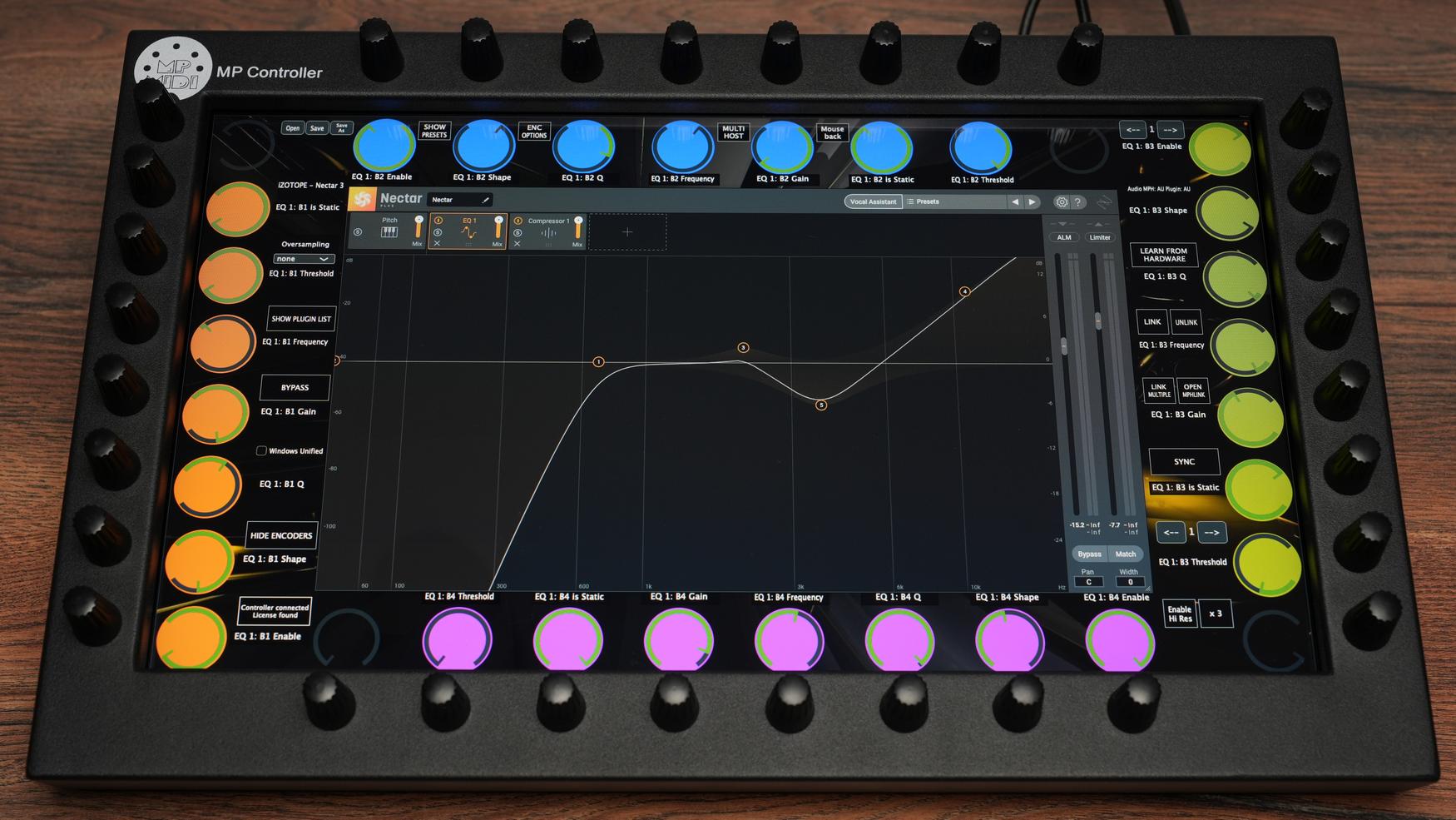 Izotope Nectar plugin on MP Controller