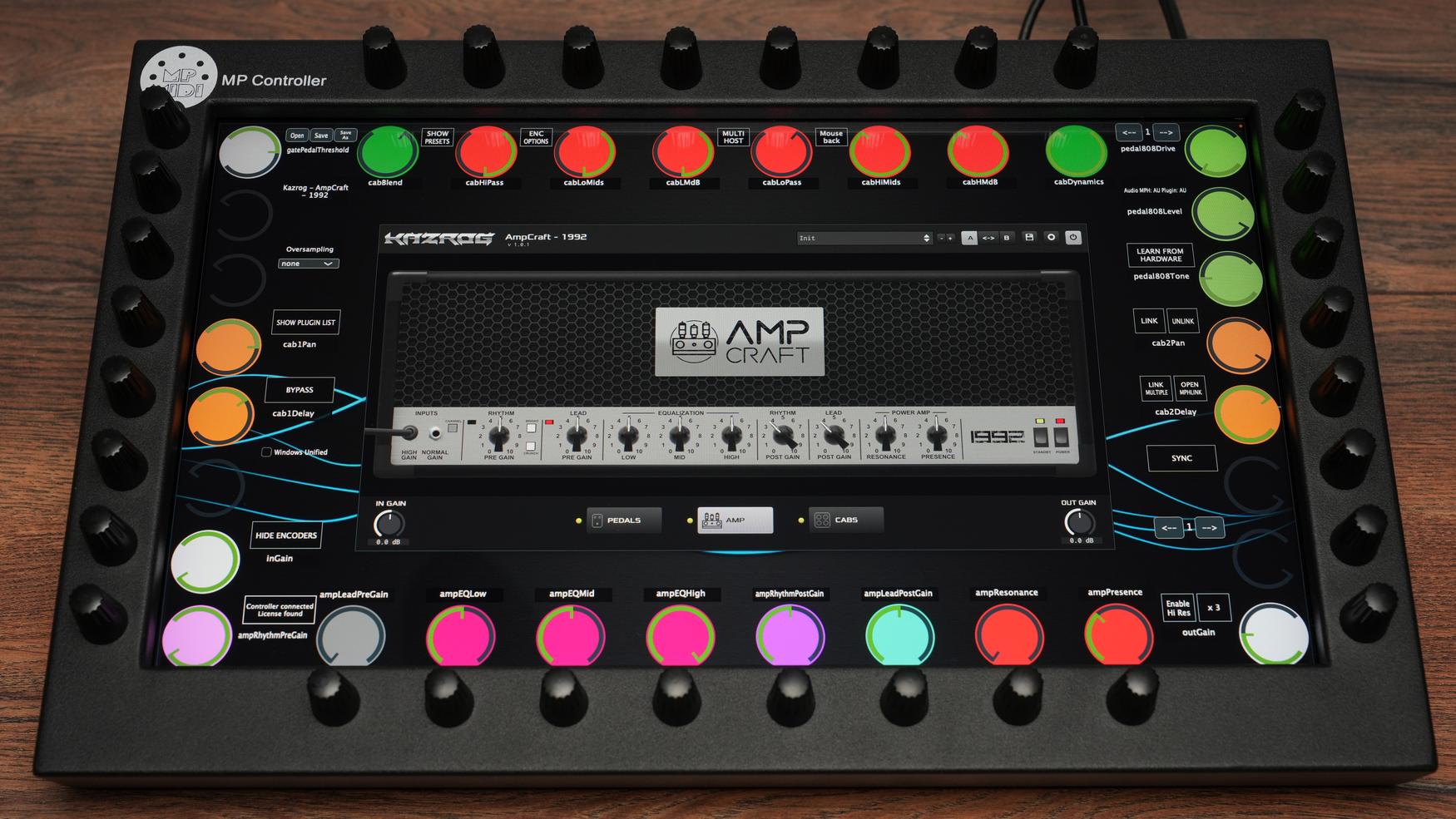 Kazrog AmpCraft plugin on MP Controller