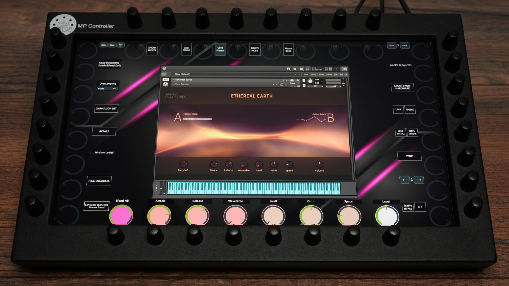 Native Instruments Kontakt sampler on MP Controller