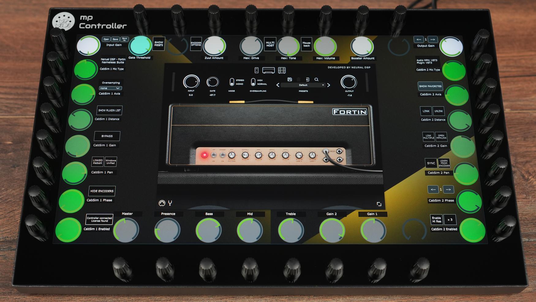 Neural DSP Fortin Nameless Suite X plugin on MP Controller