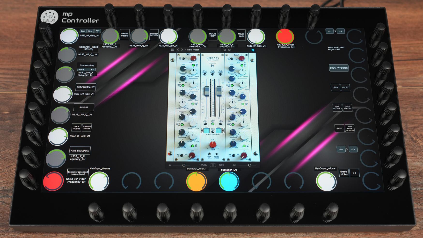 NoiseAsh Need 533 EQ plugin on MP Controller