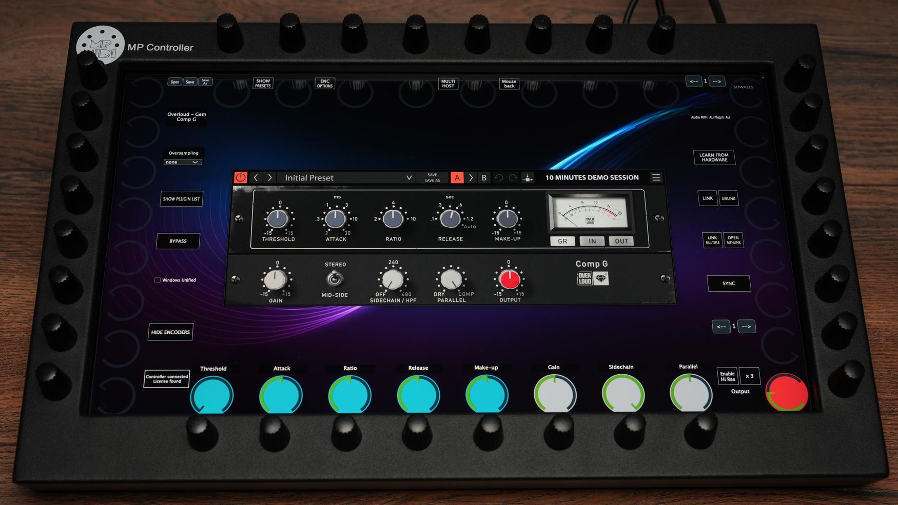 Overloud Gem Comp G plugin on MP Controller