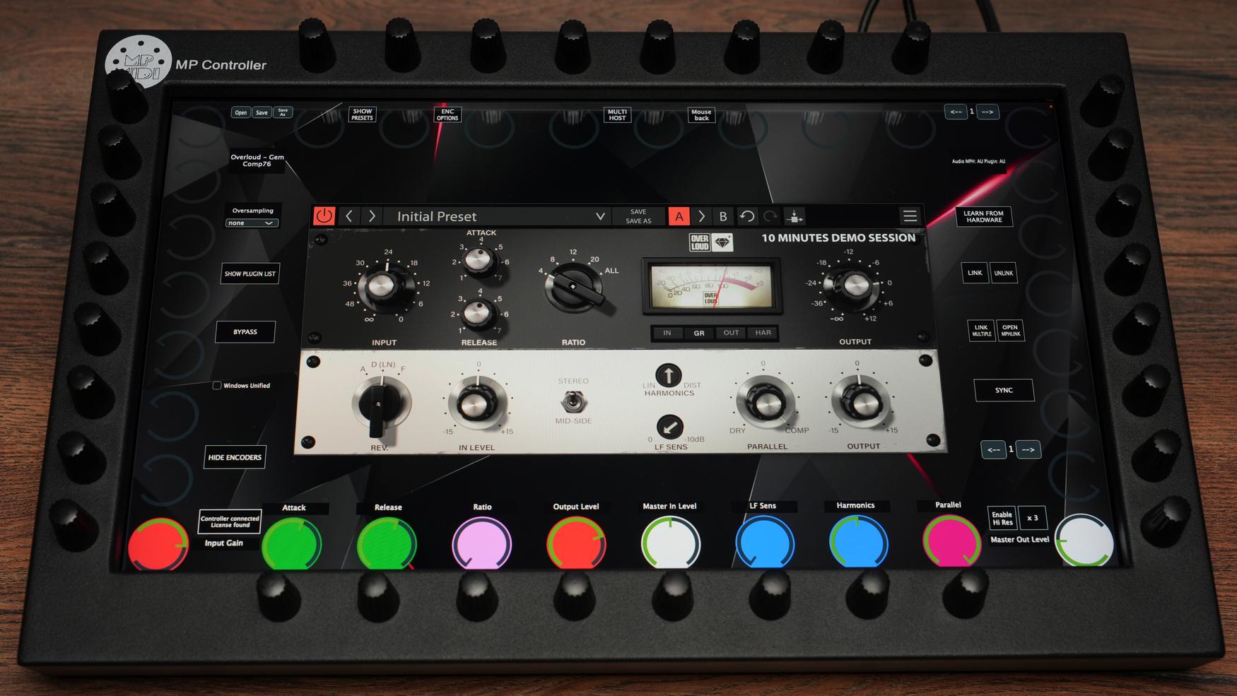 Overloud Comp76 plugin on MP Controller
