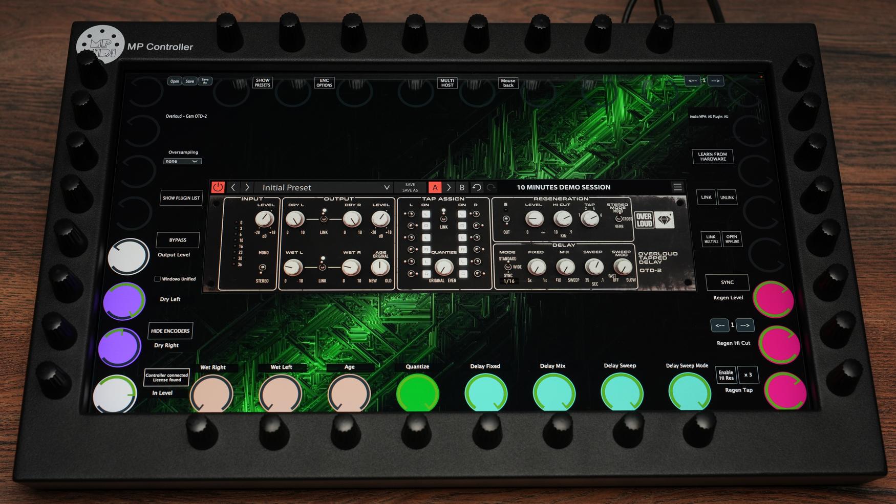 Overloud Tapped Delay ODT-2 plugin on MP Controller
