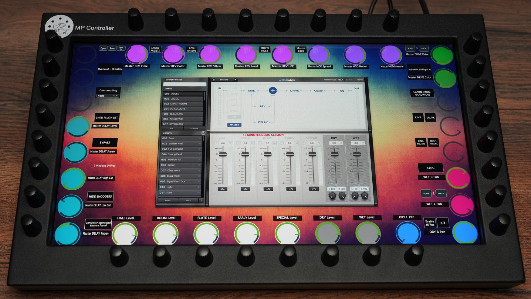 Overloud Rematrix plugin on MP Controller