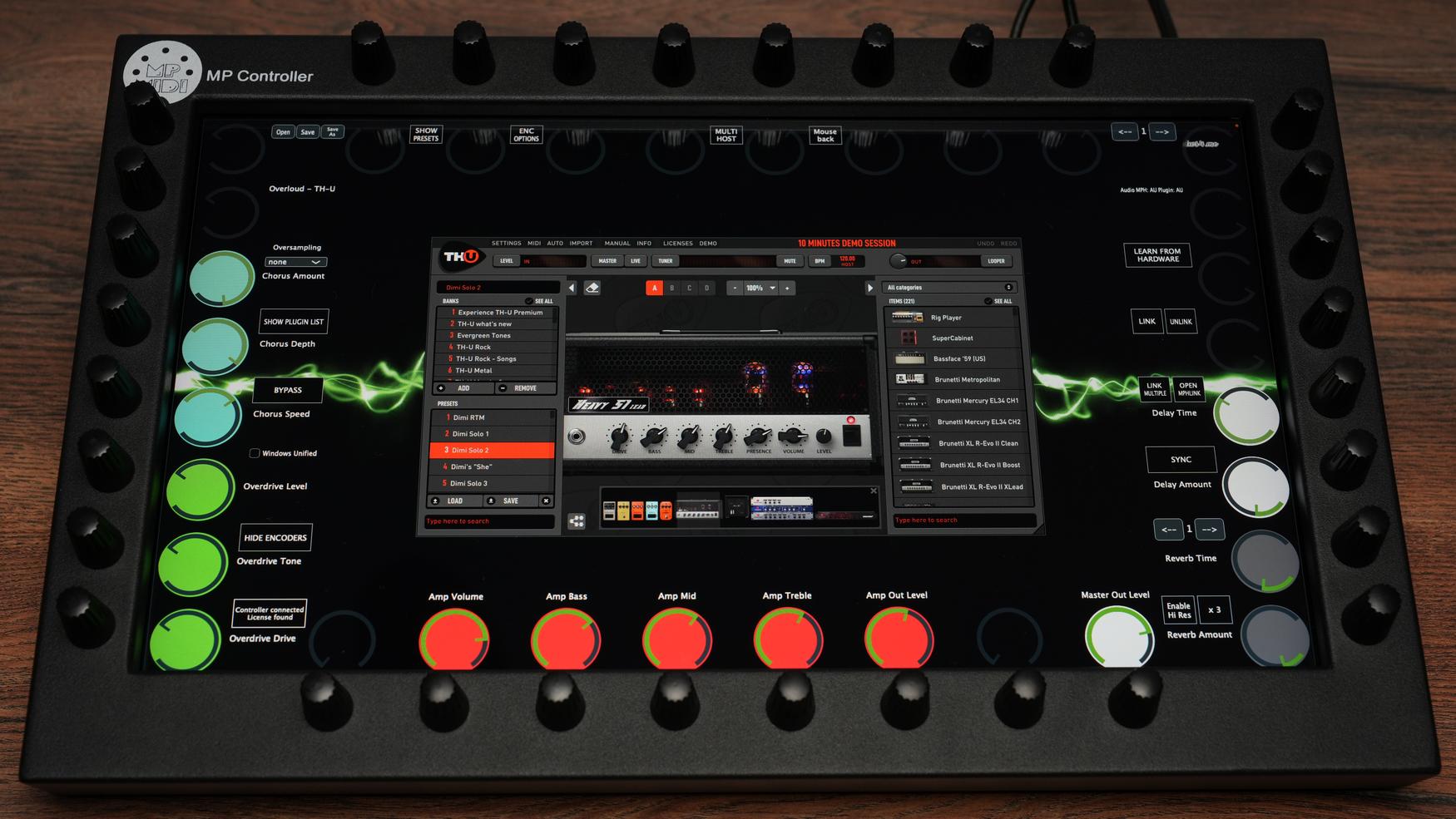 Overloud TH-U plugin on MP Controller