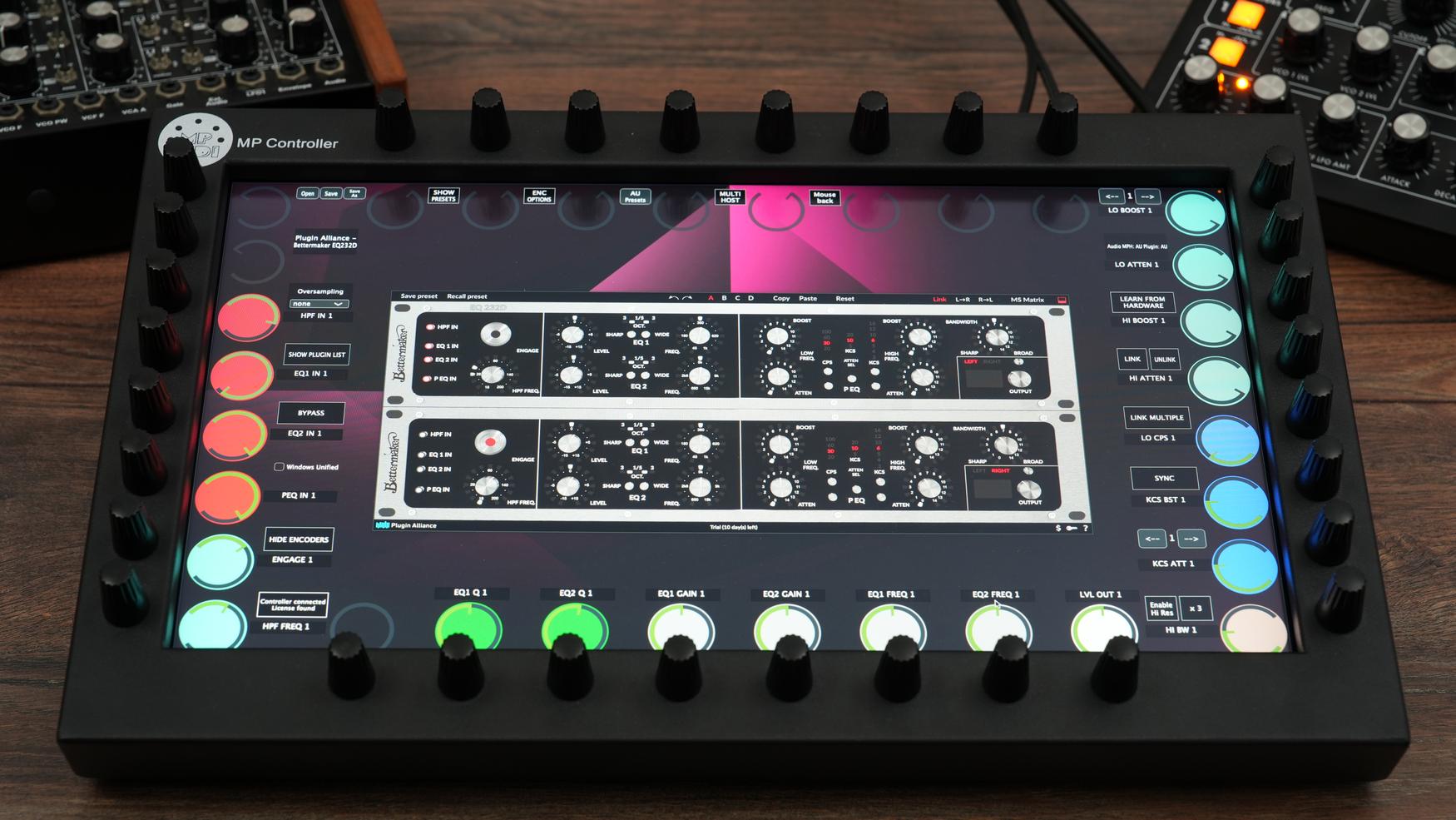 Plugin Alliance plugins on the MP Controller