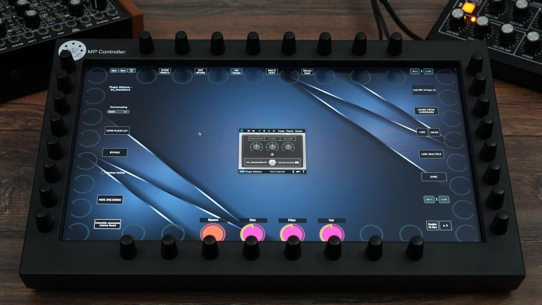 Plugin Alliance plugins on the MP Controller
