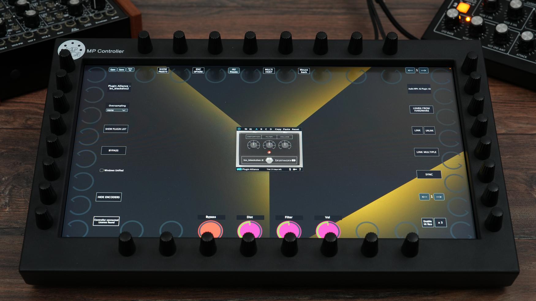 Plugin Alliance plugins on the MP Controller
