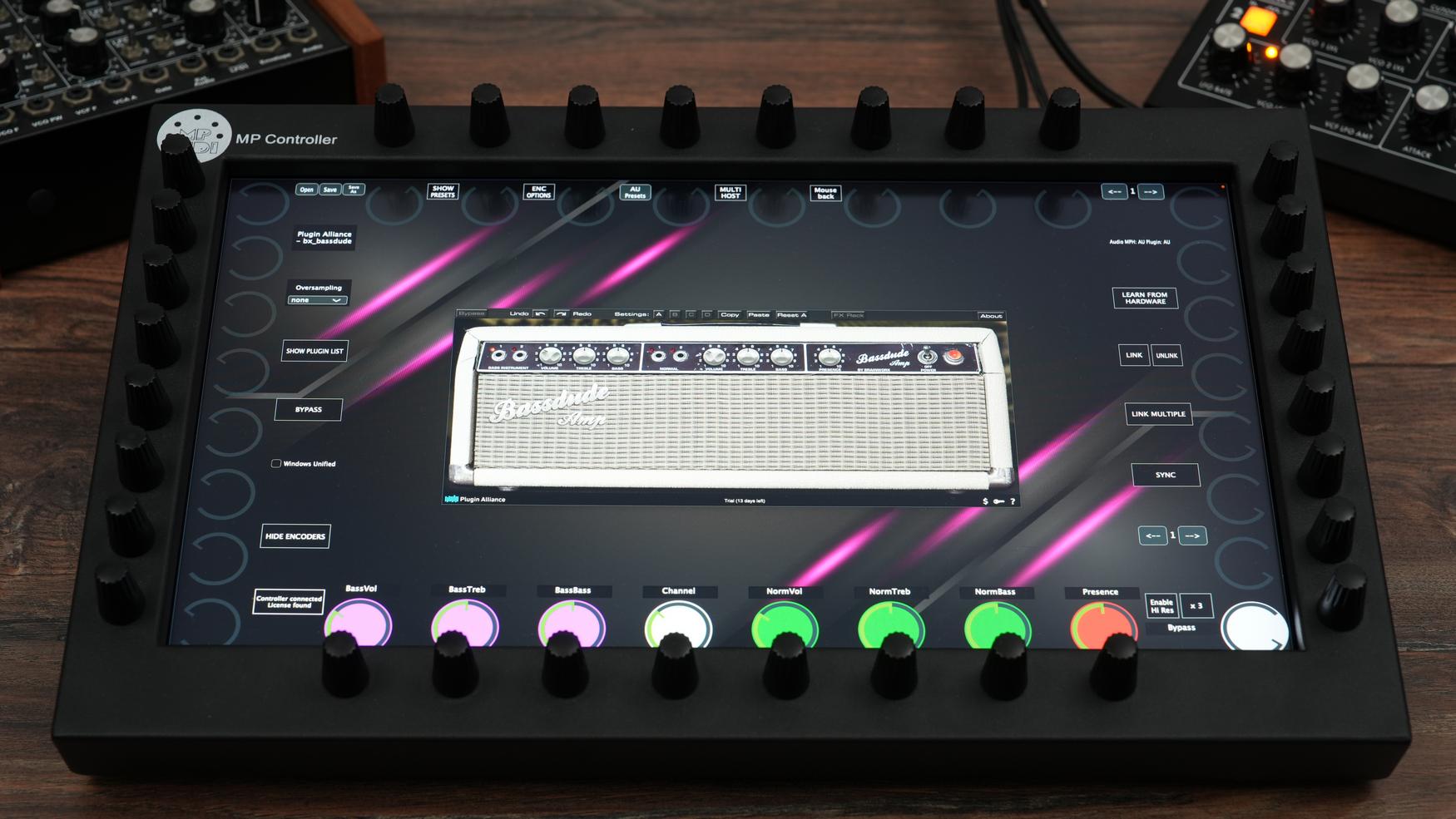 Plugin Alliance plugins on the MP Controller