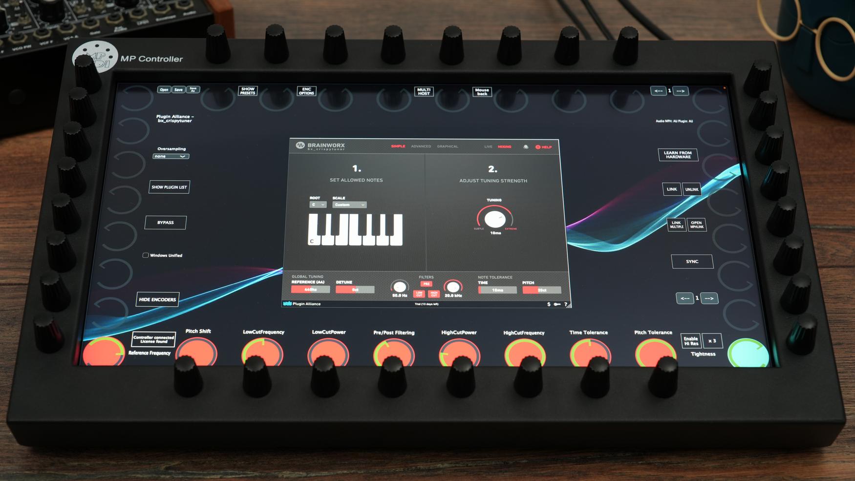 Plugin Alliance plugins on the MP Controller