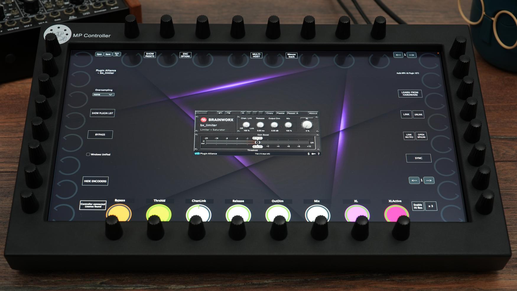Plugin Alliance plugins on the MP Controller
