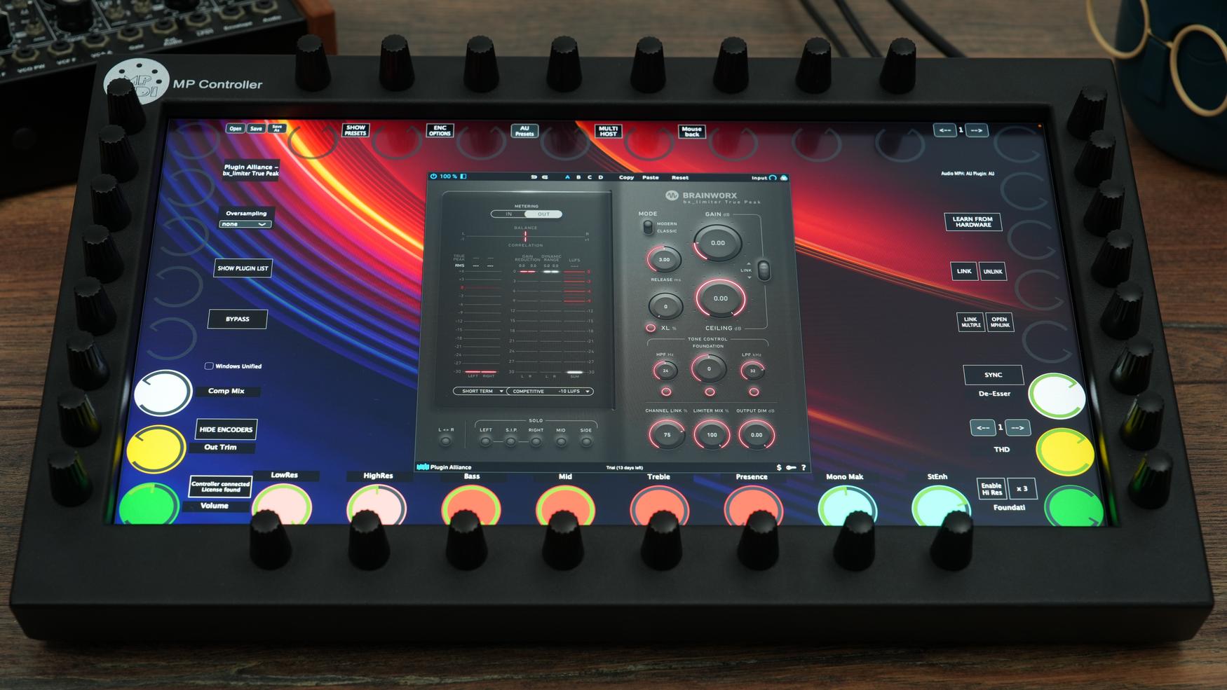 Plugin Alliance plugins on the MP Controller