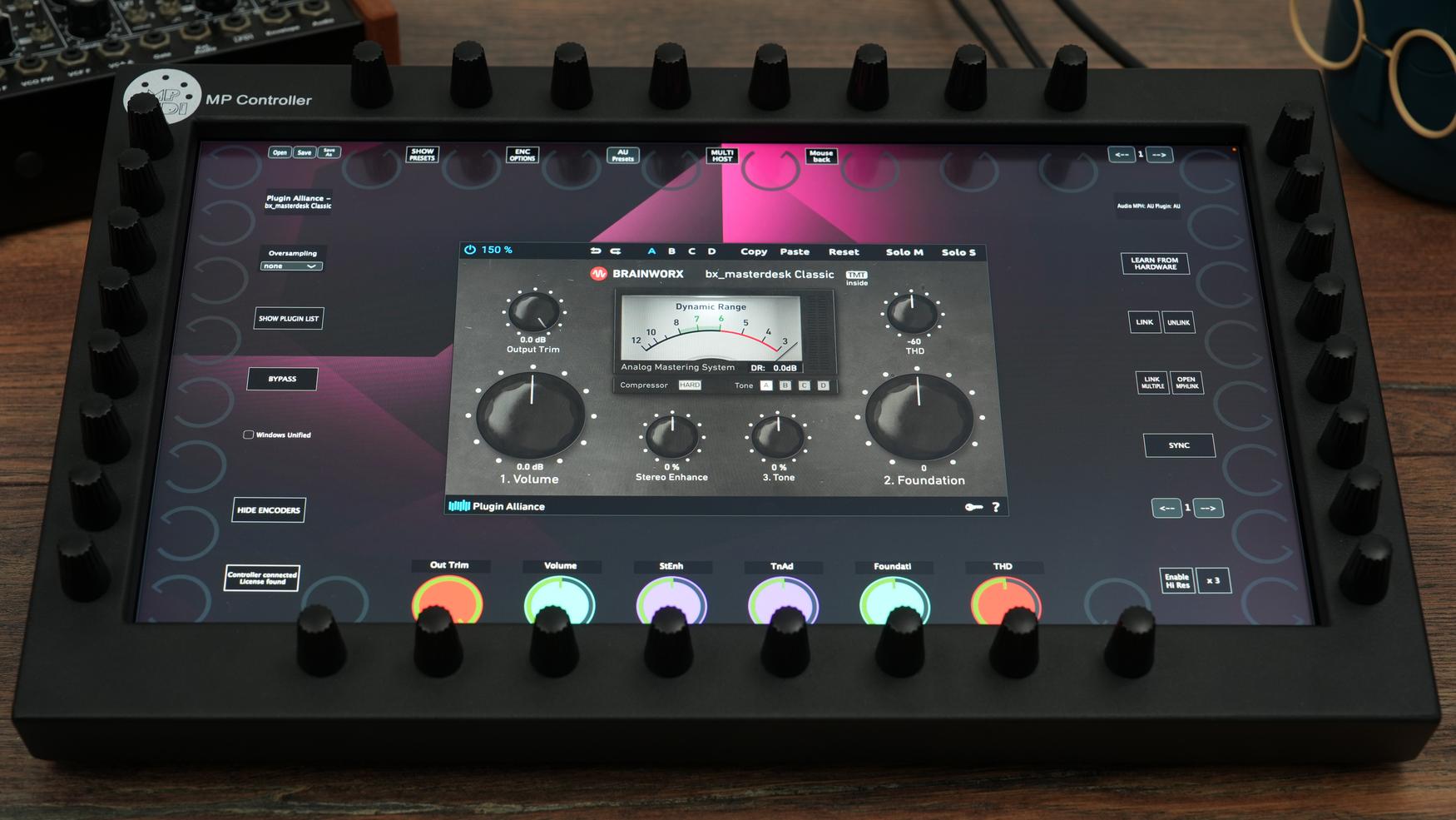 Plugin Alliance plugins on the MP Controller