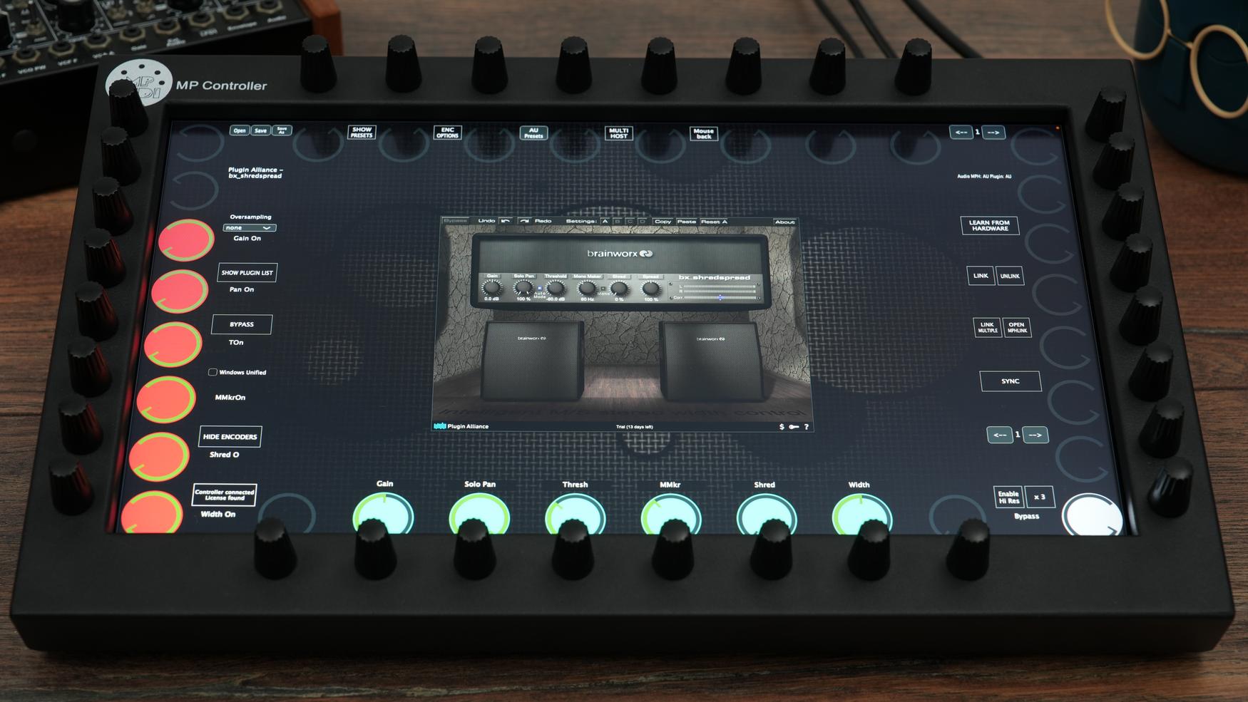 Plugin Alliance plugins on the MP Controller