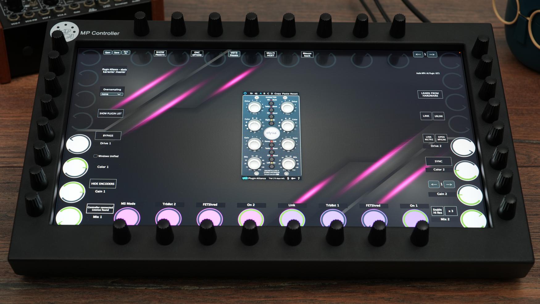 Plugin Alliance plugins on the MP Controller