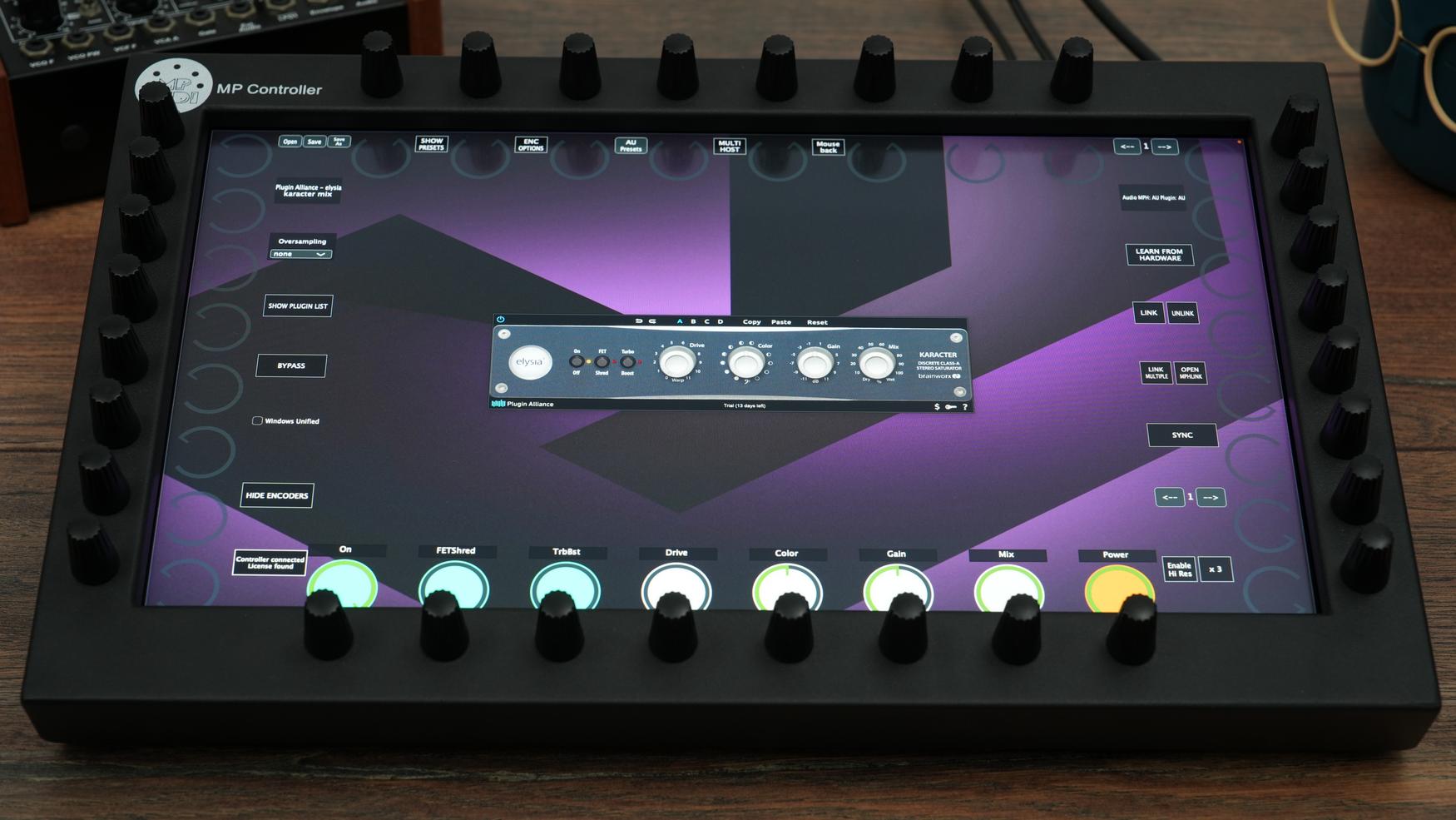 Plugin Alliance plugins on the MP Controller