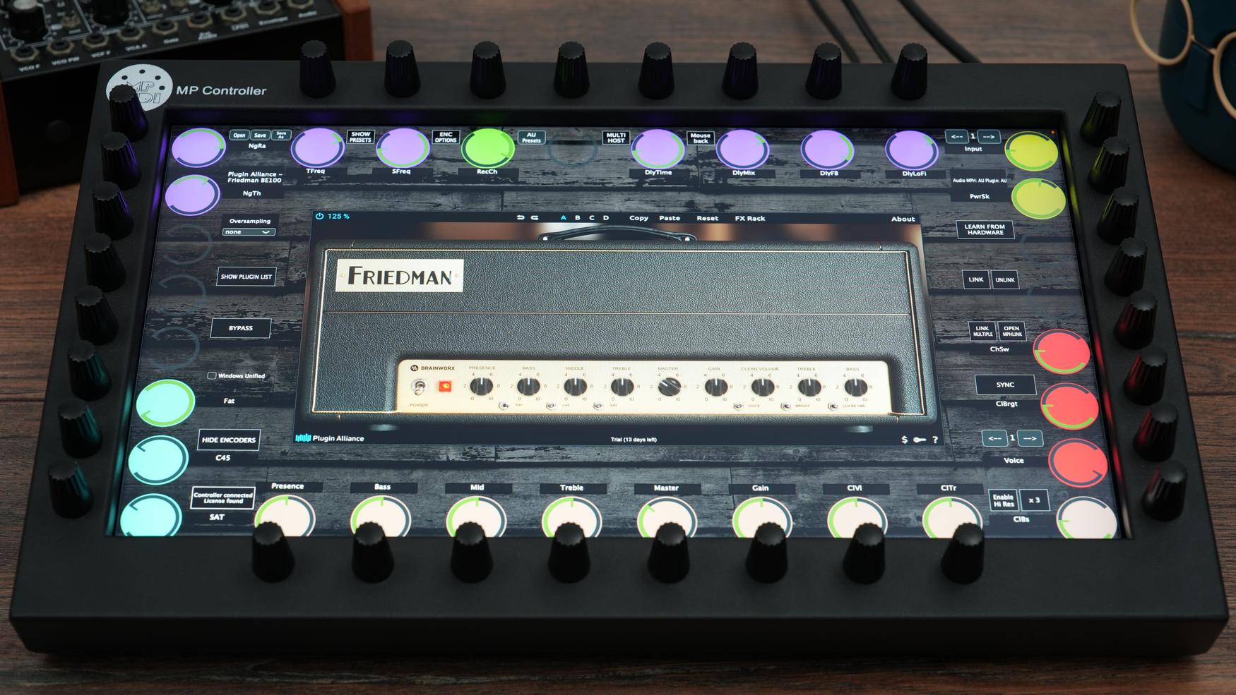 Plugin Alliance plugins on the MP Controller