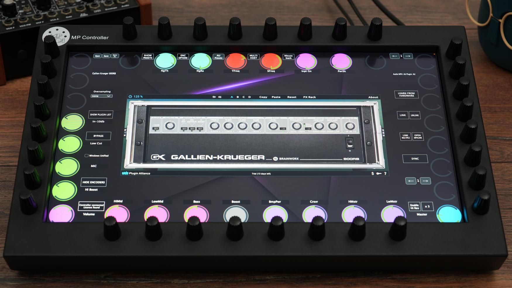 Plugin Alliance plugins on the MP Controller