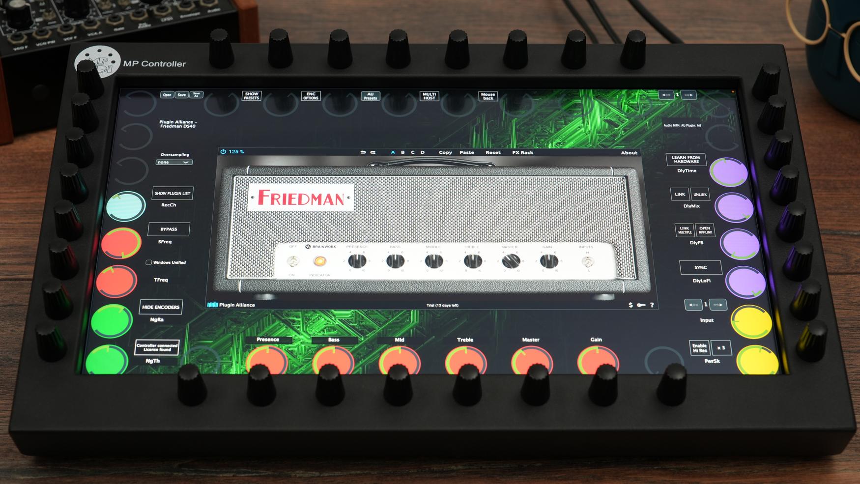 Plugin Alliance plugins on the MP Controller