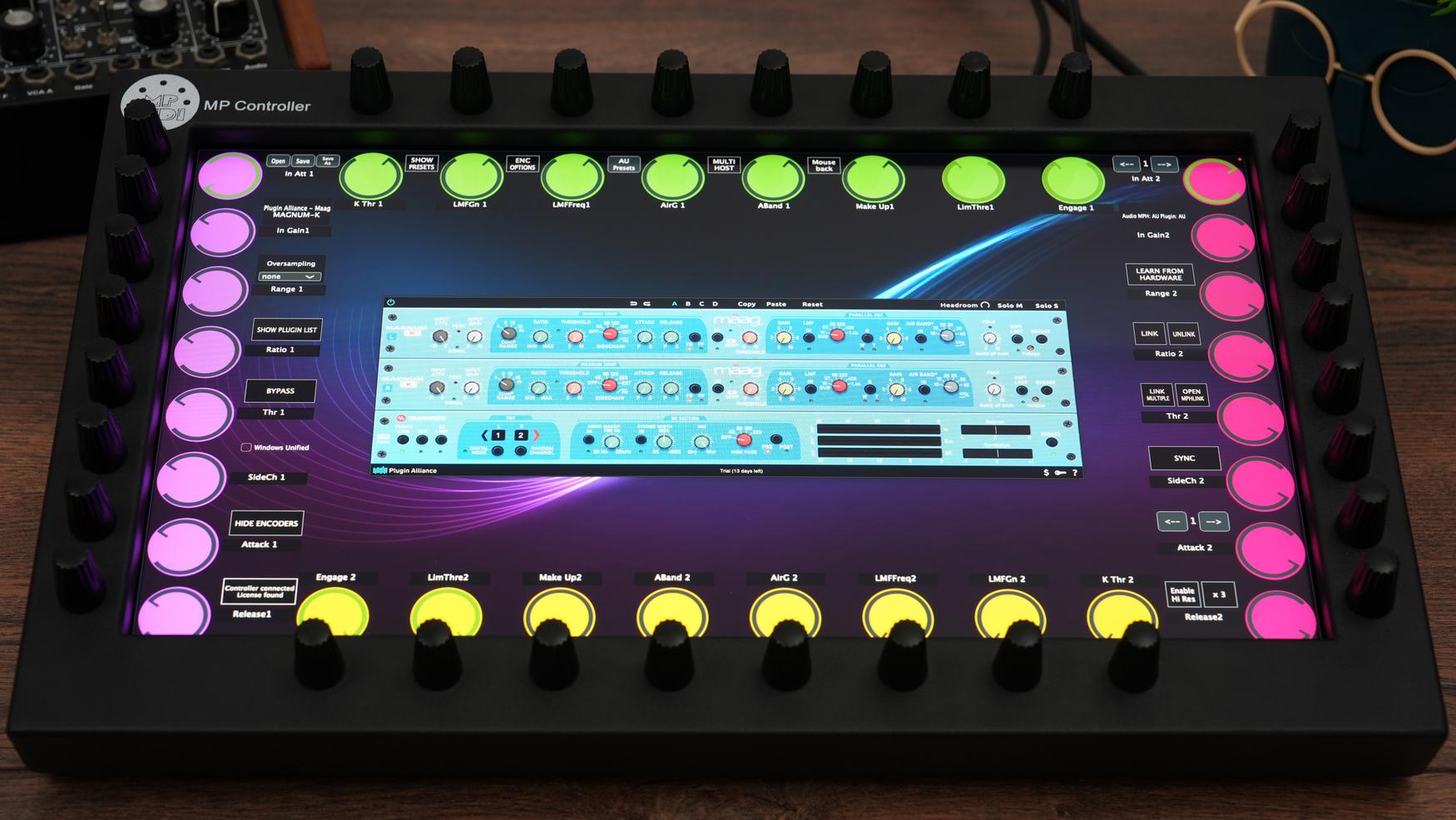Plugin Alliance plugins on the MP Controller
