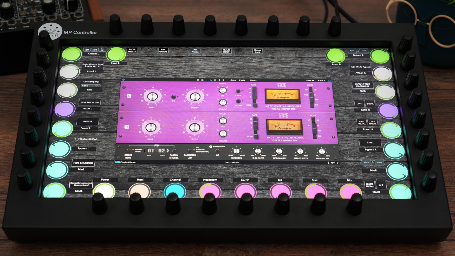 Plugin Alliance plugins on the MP Controller