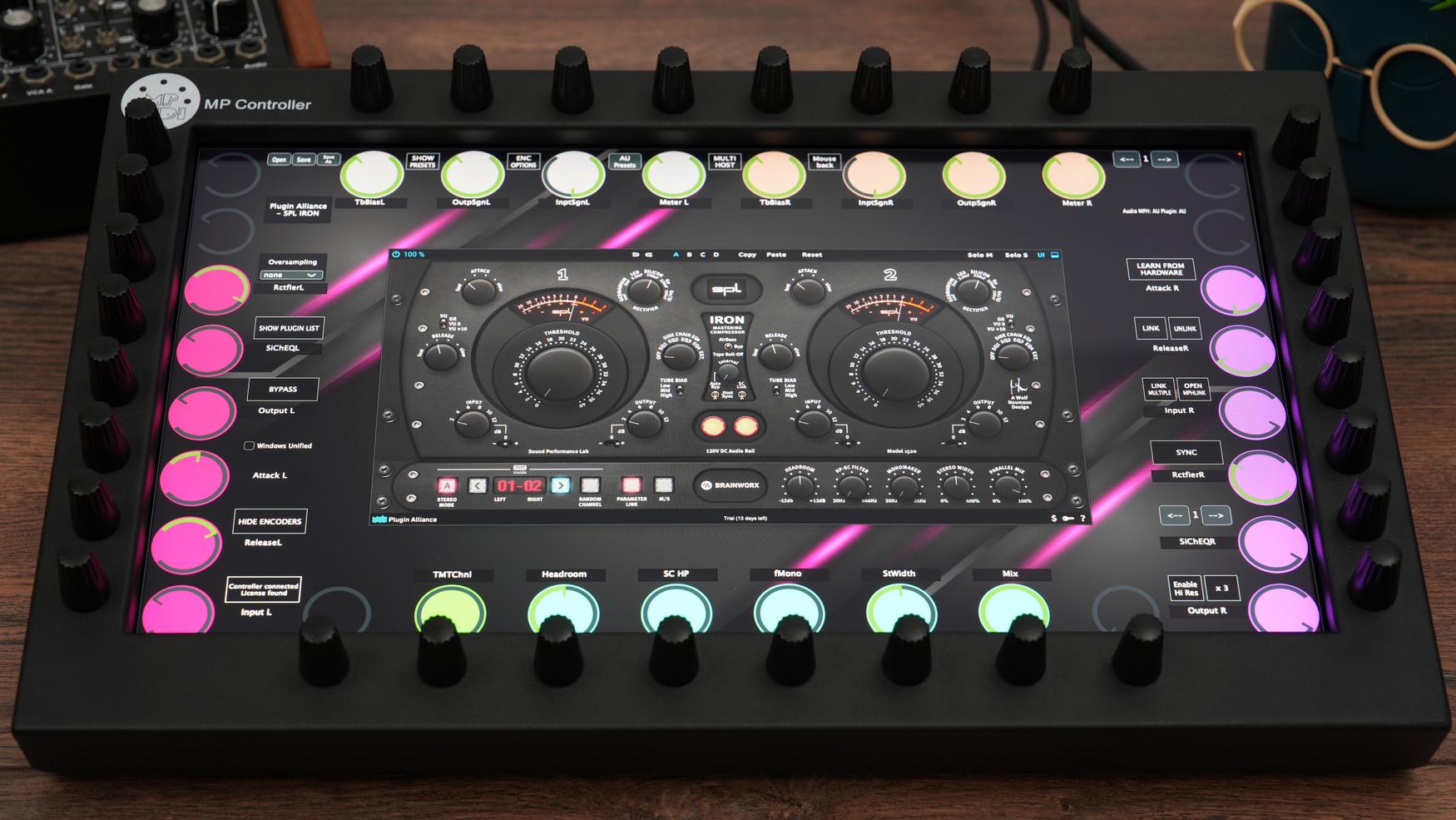 Plugin Alliance plugins on the MP Controller