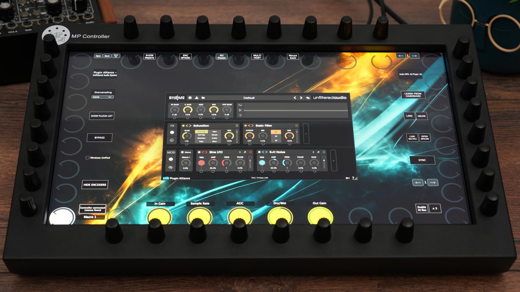 Plugin Alliance plugins on the MP Controller