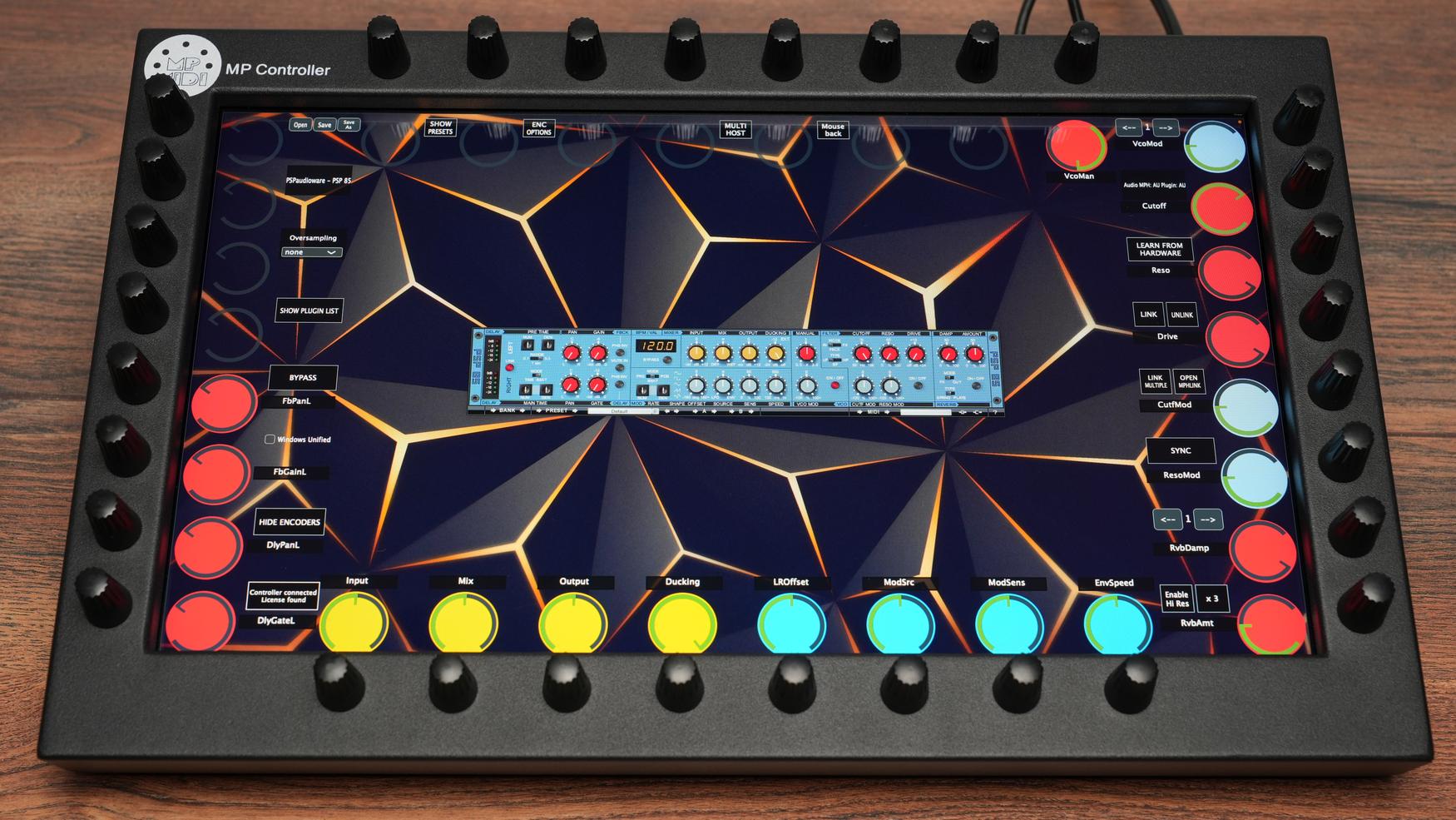 PSP Audioware PSP 85 delay plugin on MP Controller