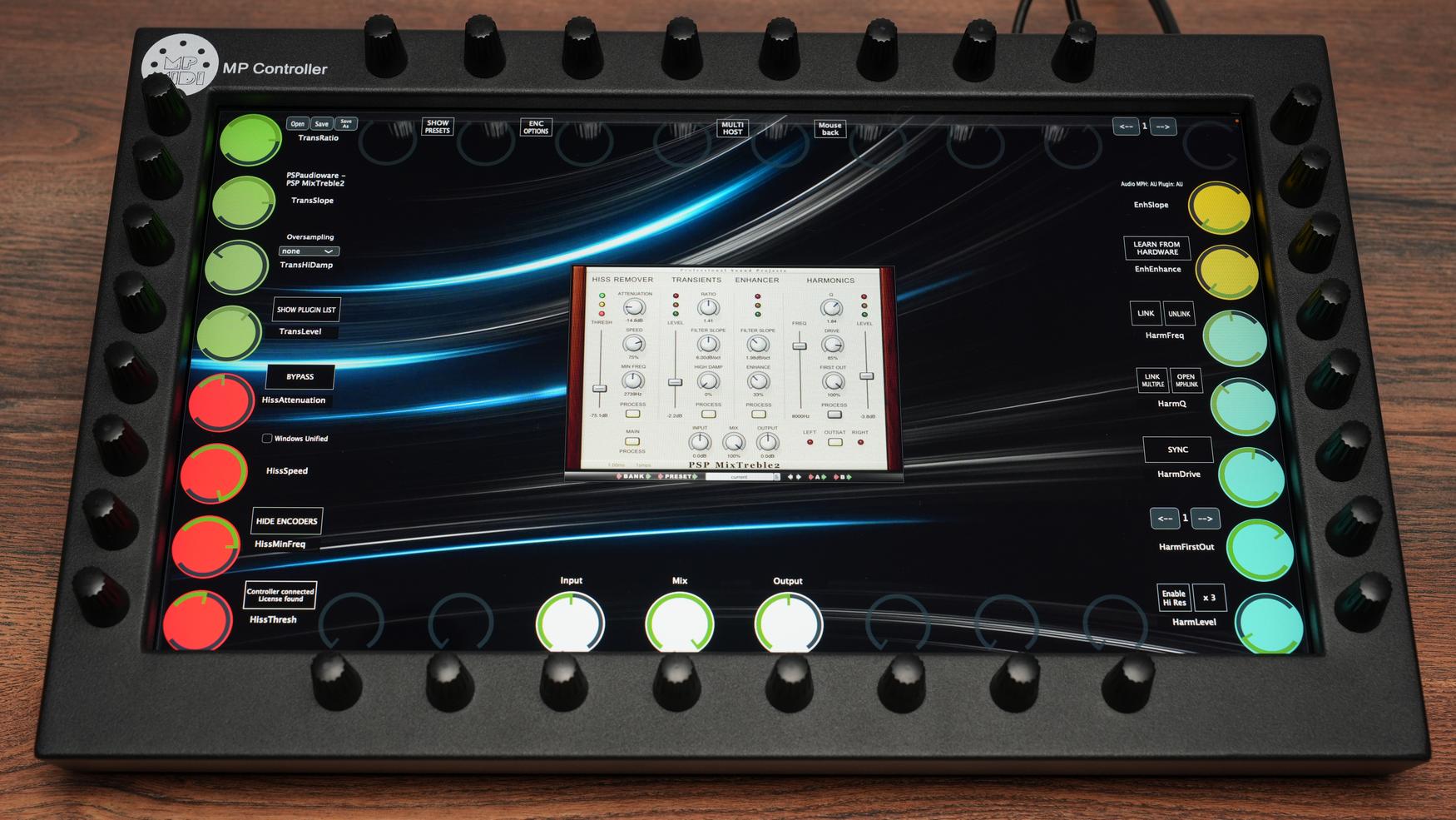 PSP Audioware MixTreble2 multi-functional tool on MP Controller