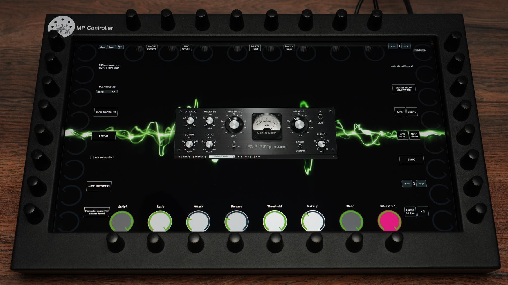 PSP Audioware FETpressor dynamic processor on MP Controller