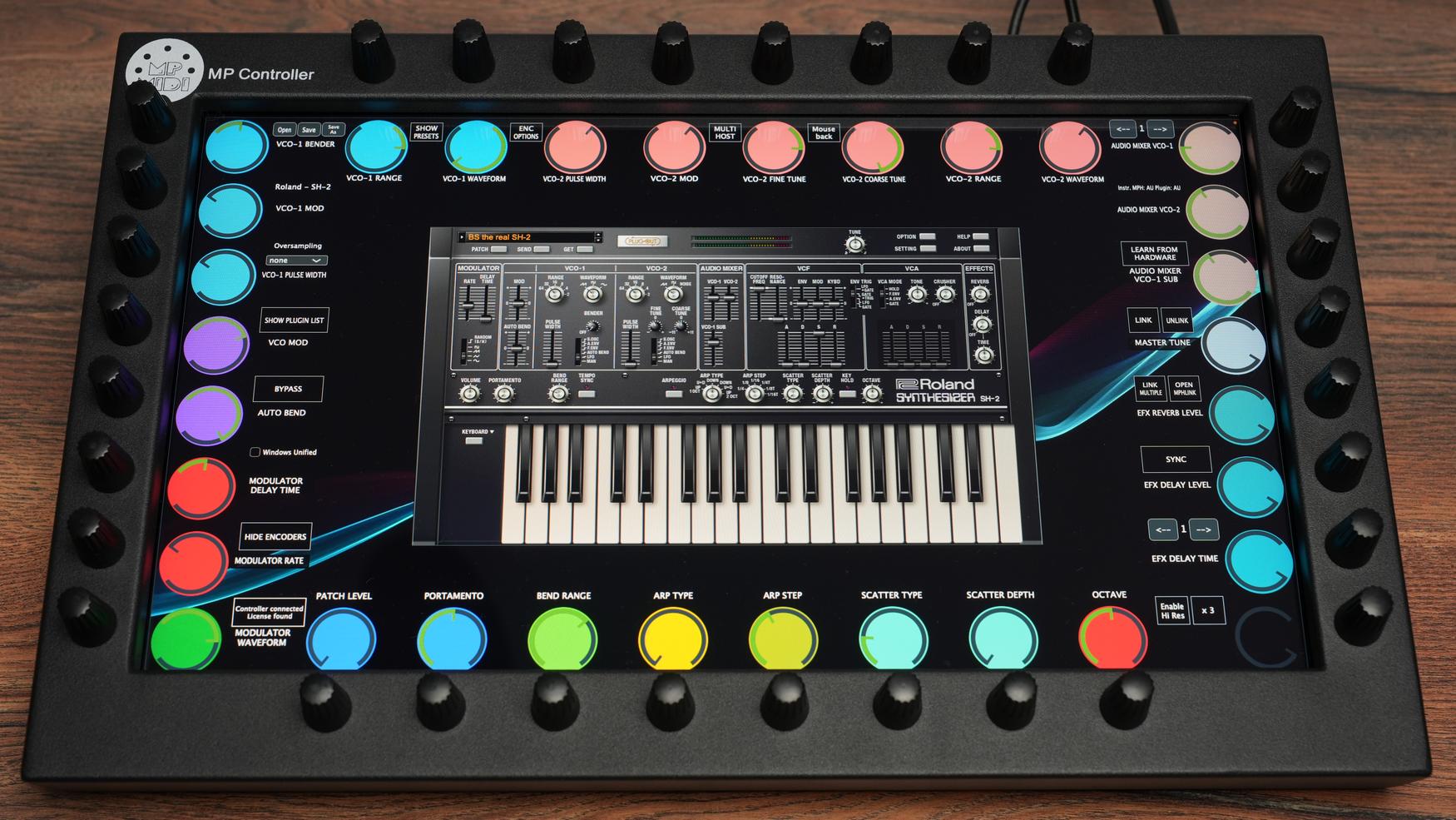 Roland SH-2 plugin on MP Controller